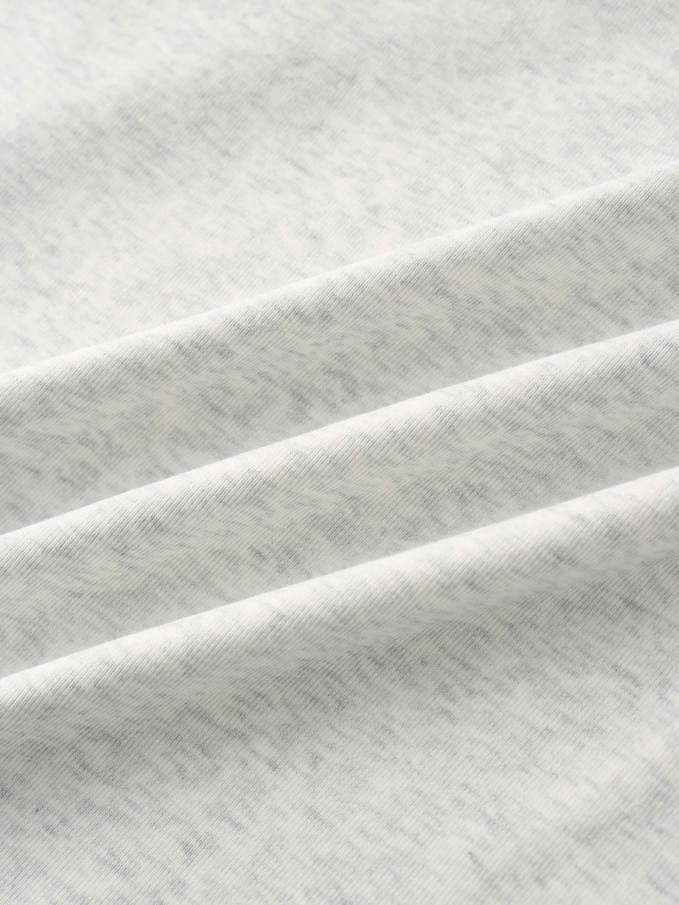 Basic High V Tee Long Sleeve-Heathered Grey