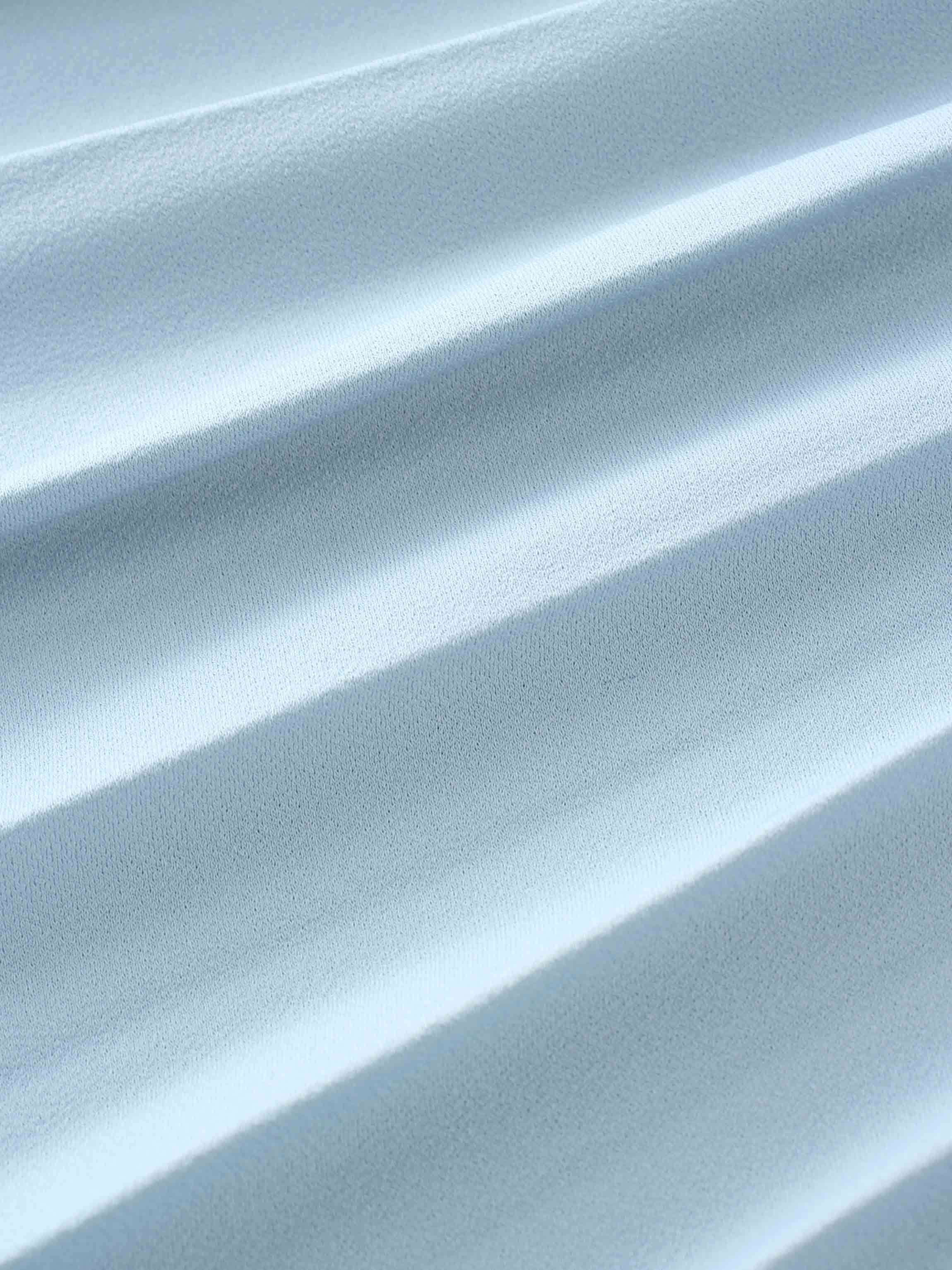 Front Knot Pleat Dress 50"-Baby Blue