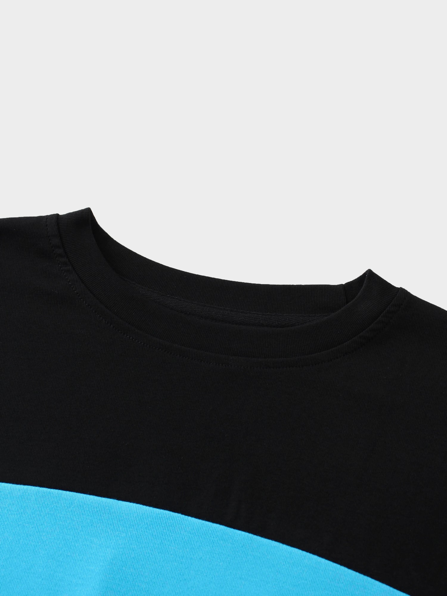 Wide Stripe Bomber-Black/Cobalt