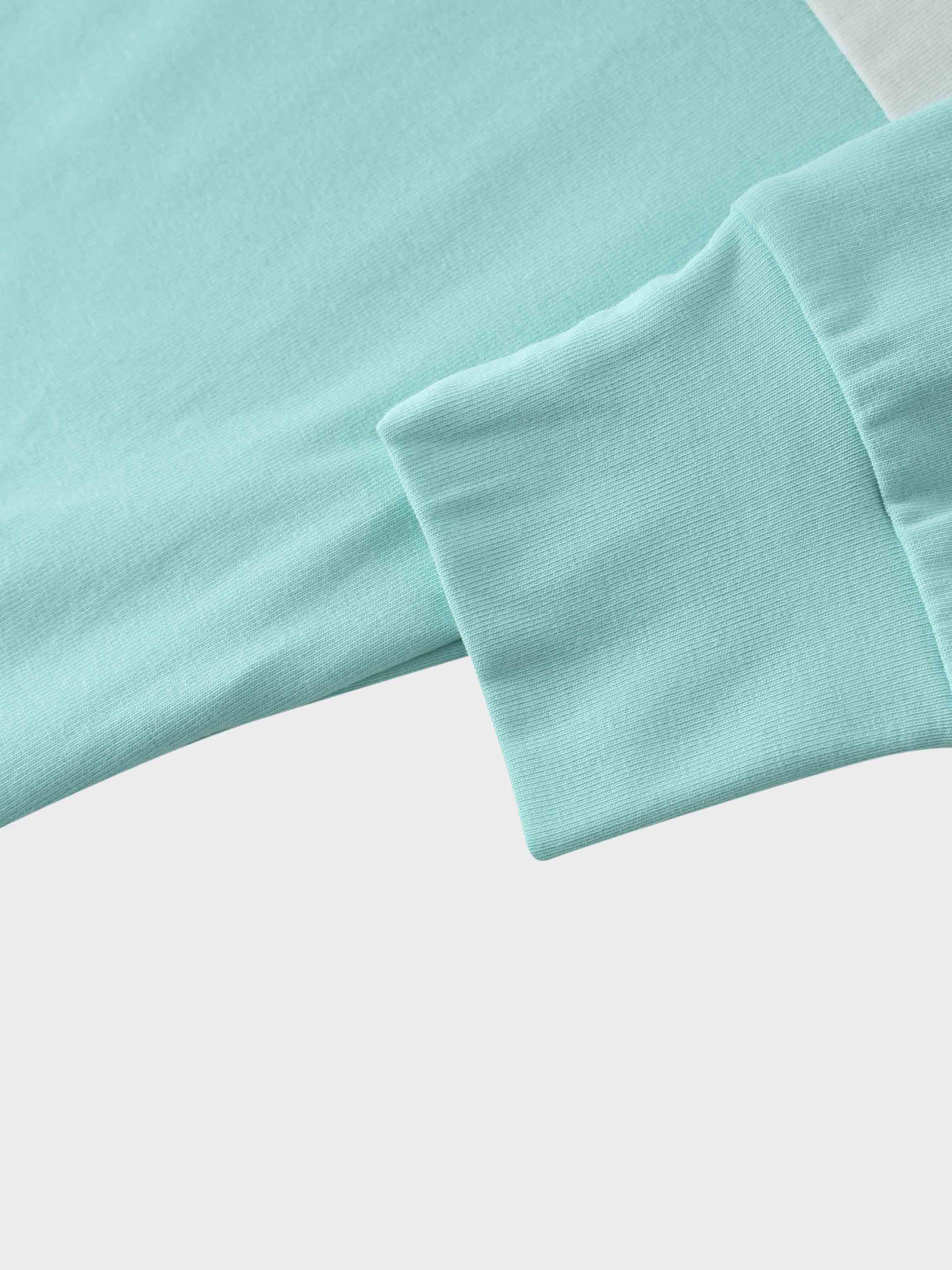 Wide Stripe Bomber-Aqua/White