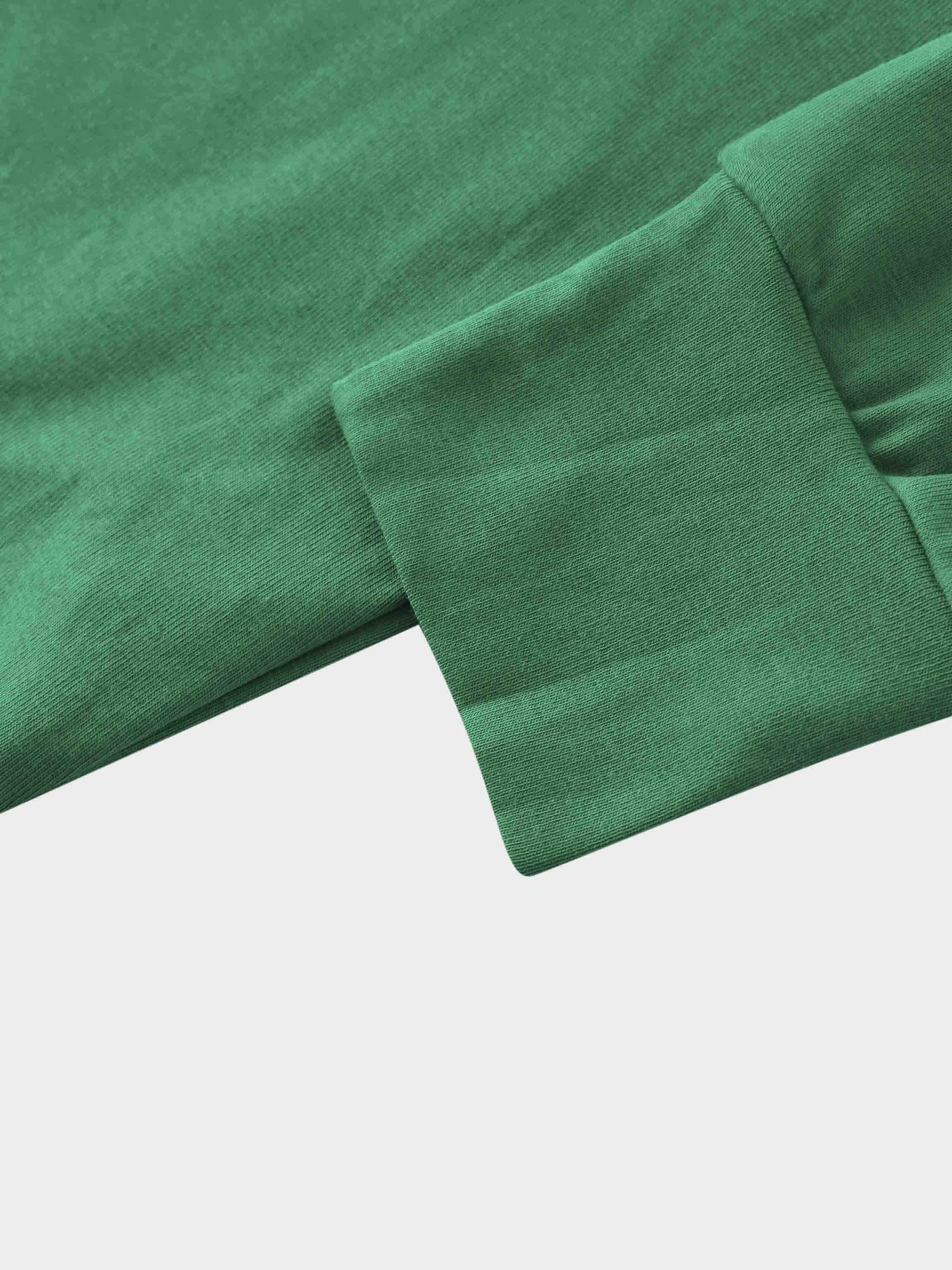 Wide Stripe Bomber Tee-Kelley Green/White