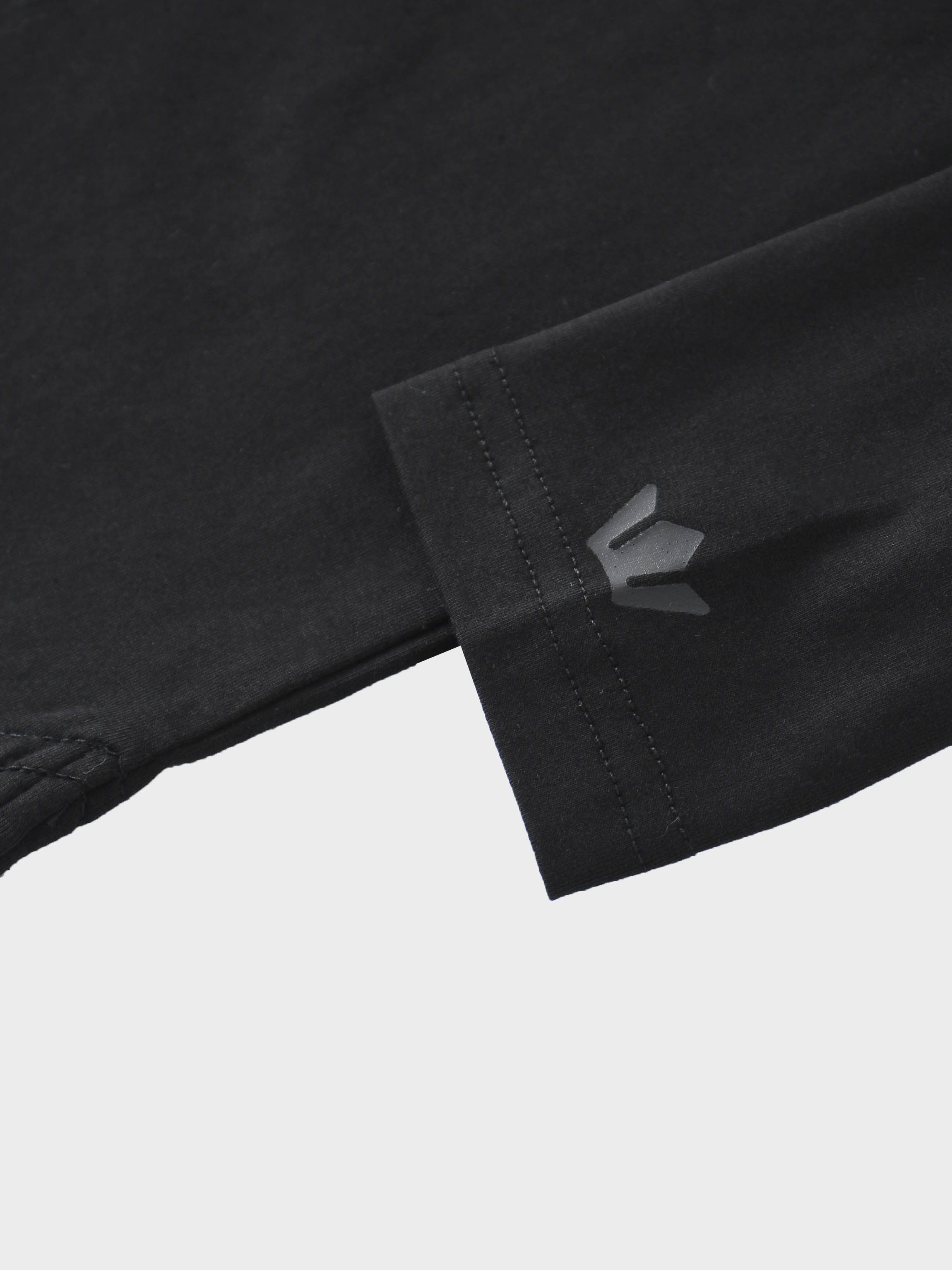 Oversized Rounded Hem T-Shirt-Black