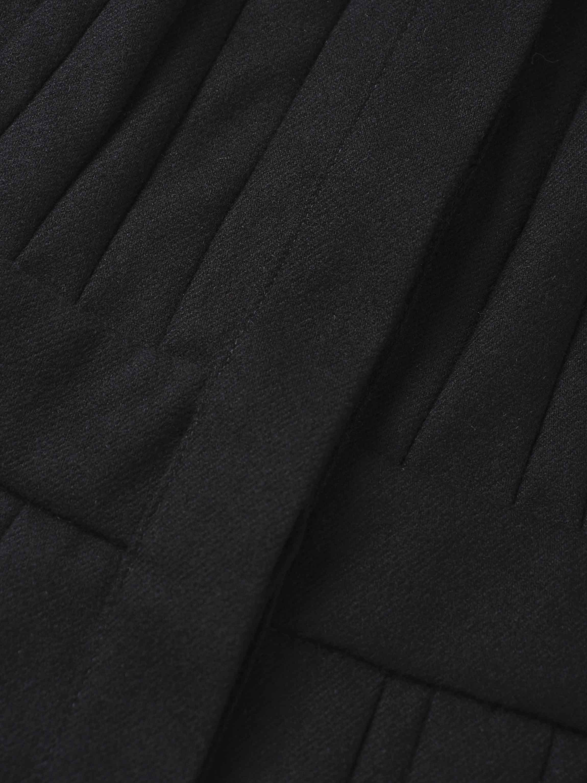 Stitch Down Pleat Jumper-Black