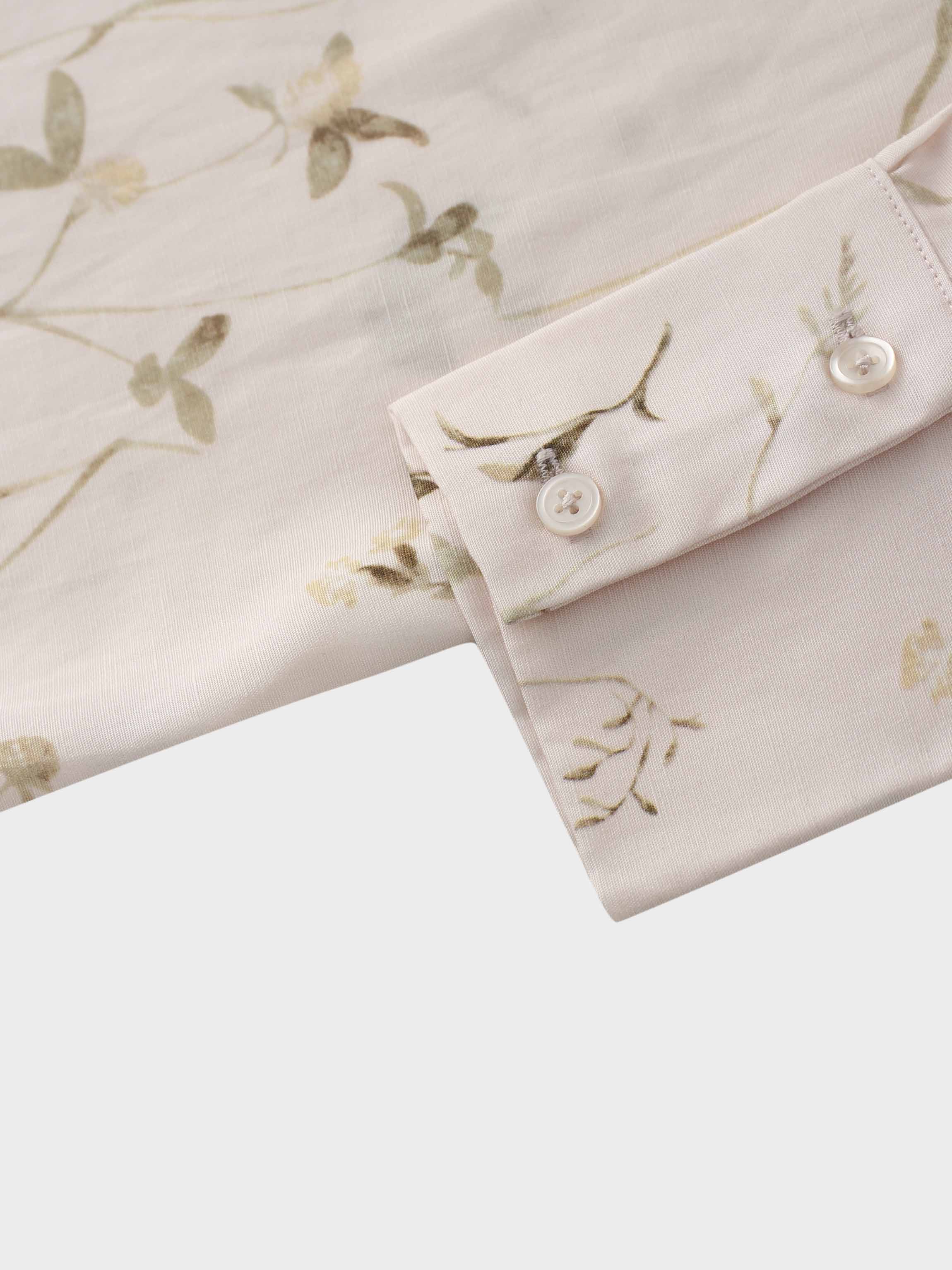 Double Ruffle Blouse-Pink Floral