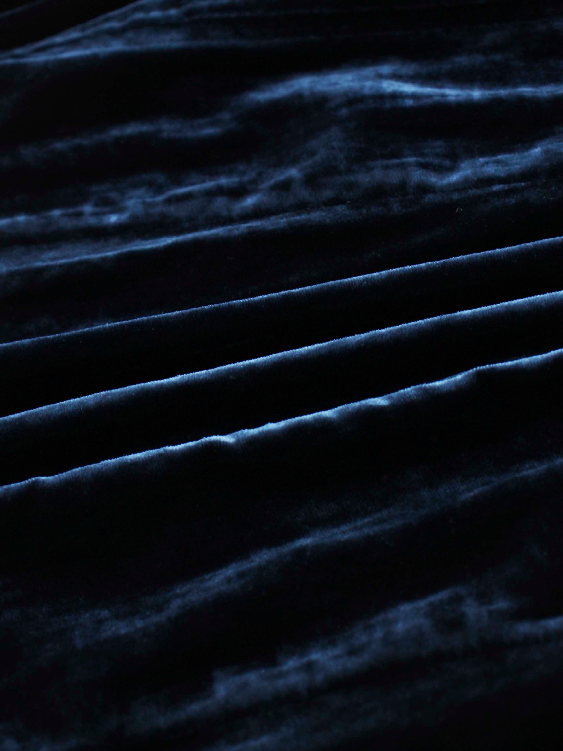 Velvet Flare Dress-Navy