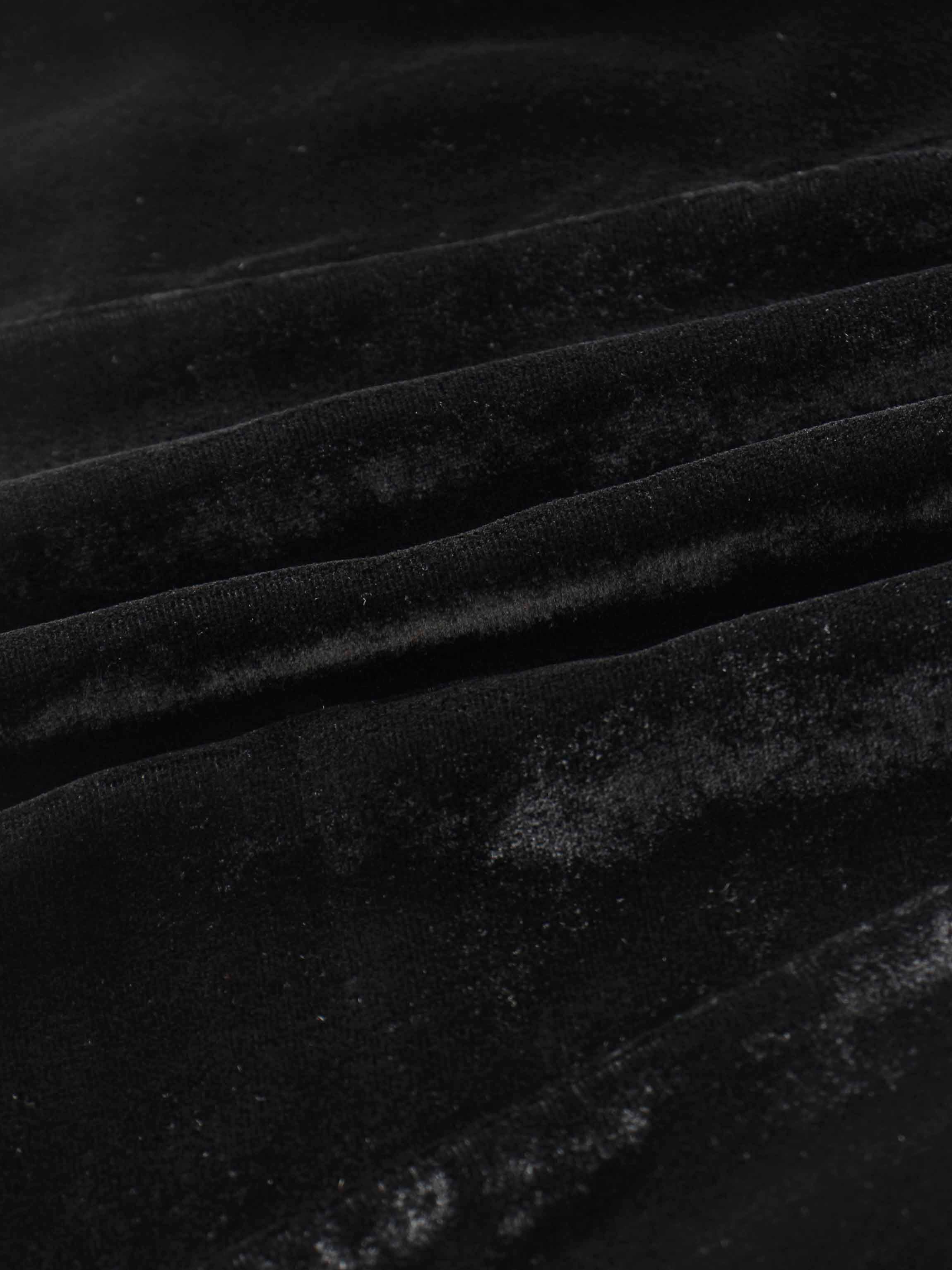 Velvet Flare Dress-Black