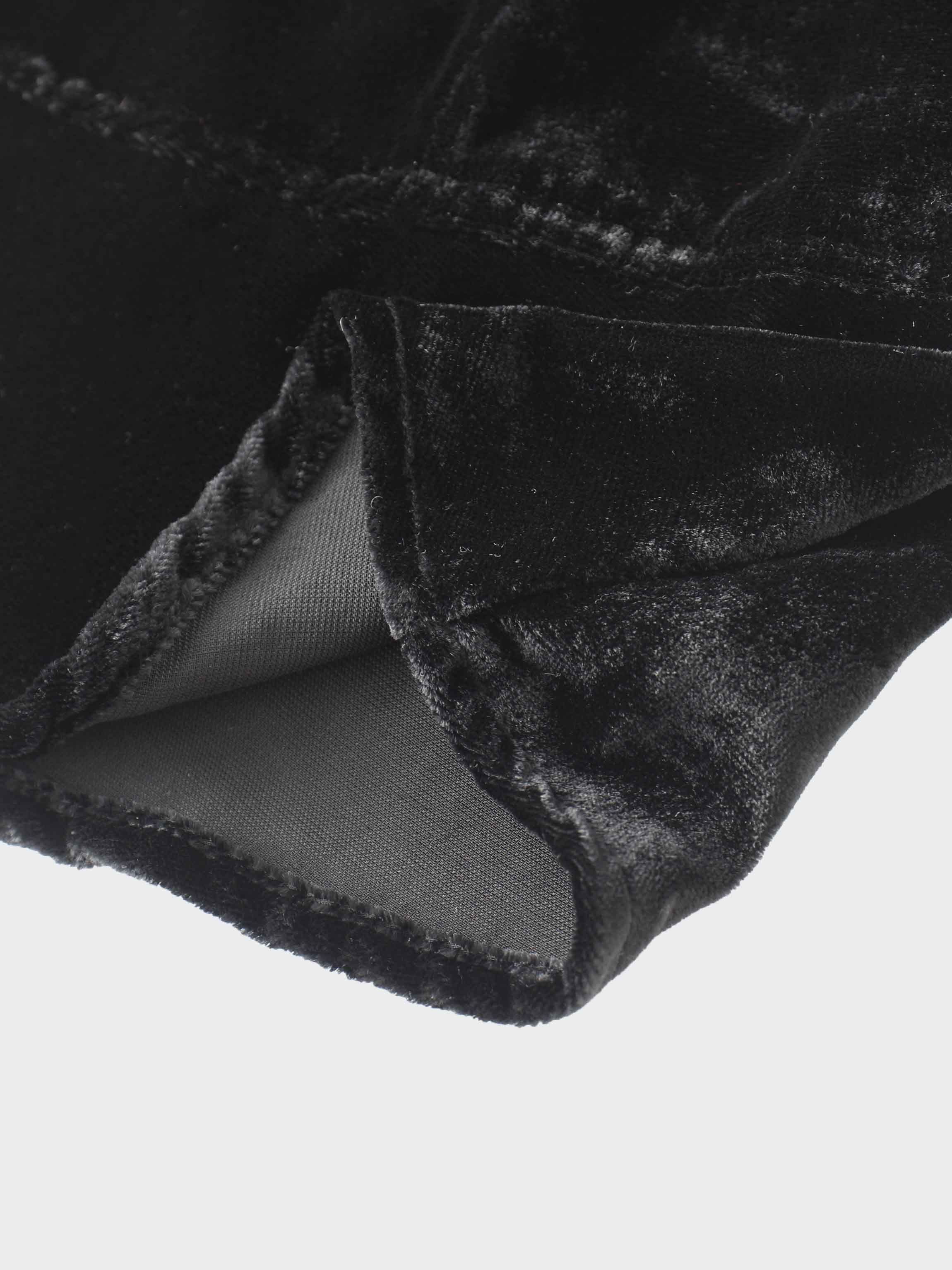Velvet Flare Dress-Black