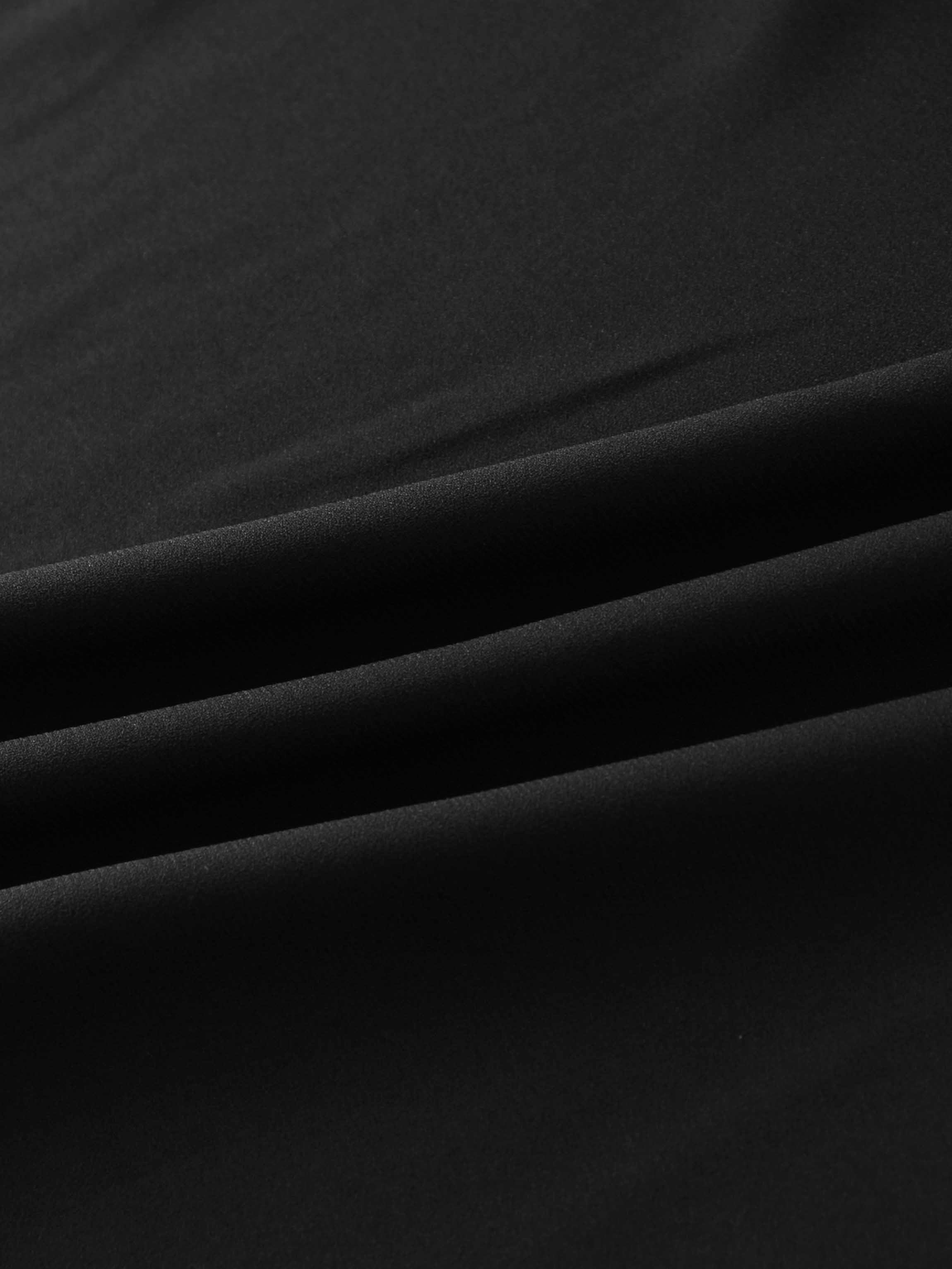 Side Button Yoke Skirt-Black