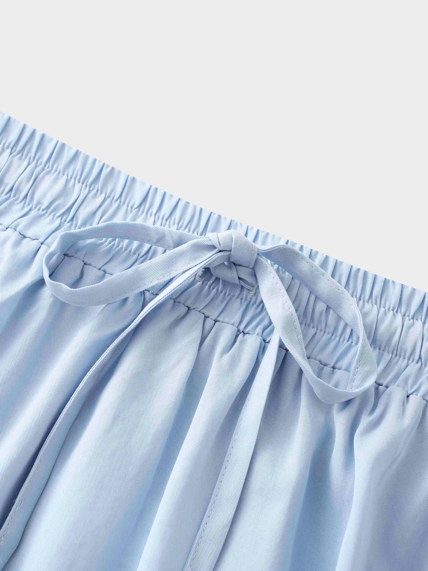 Drawstring Circle Skirt-Light Blue