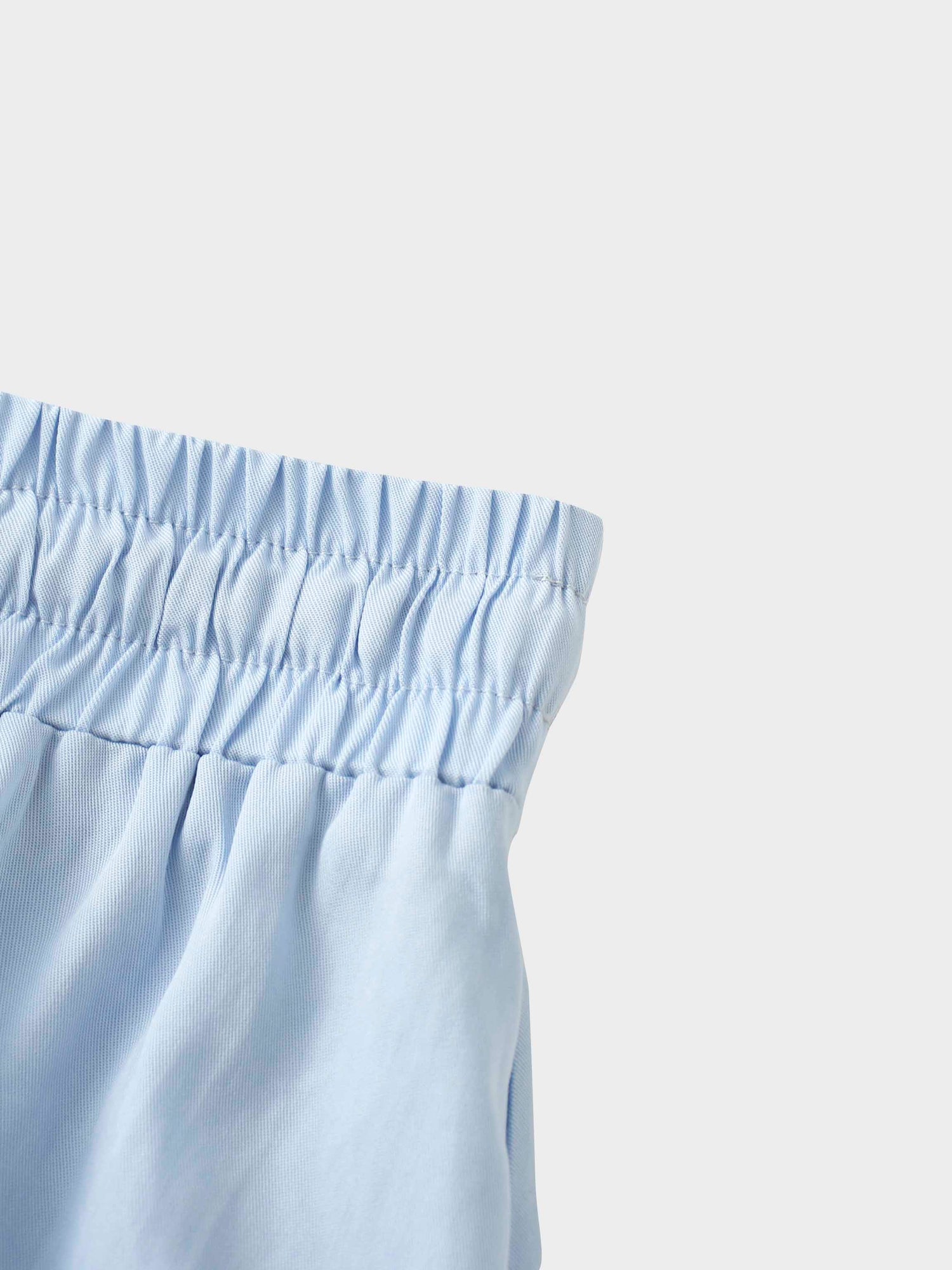 Drawstring Circle Skirt-Light Blue