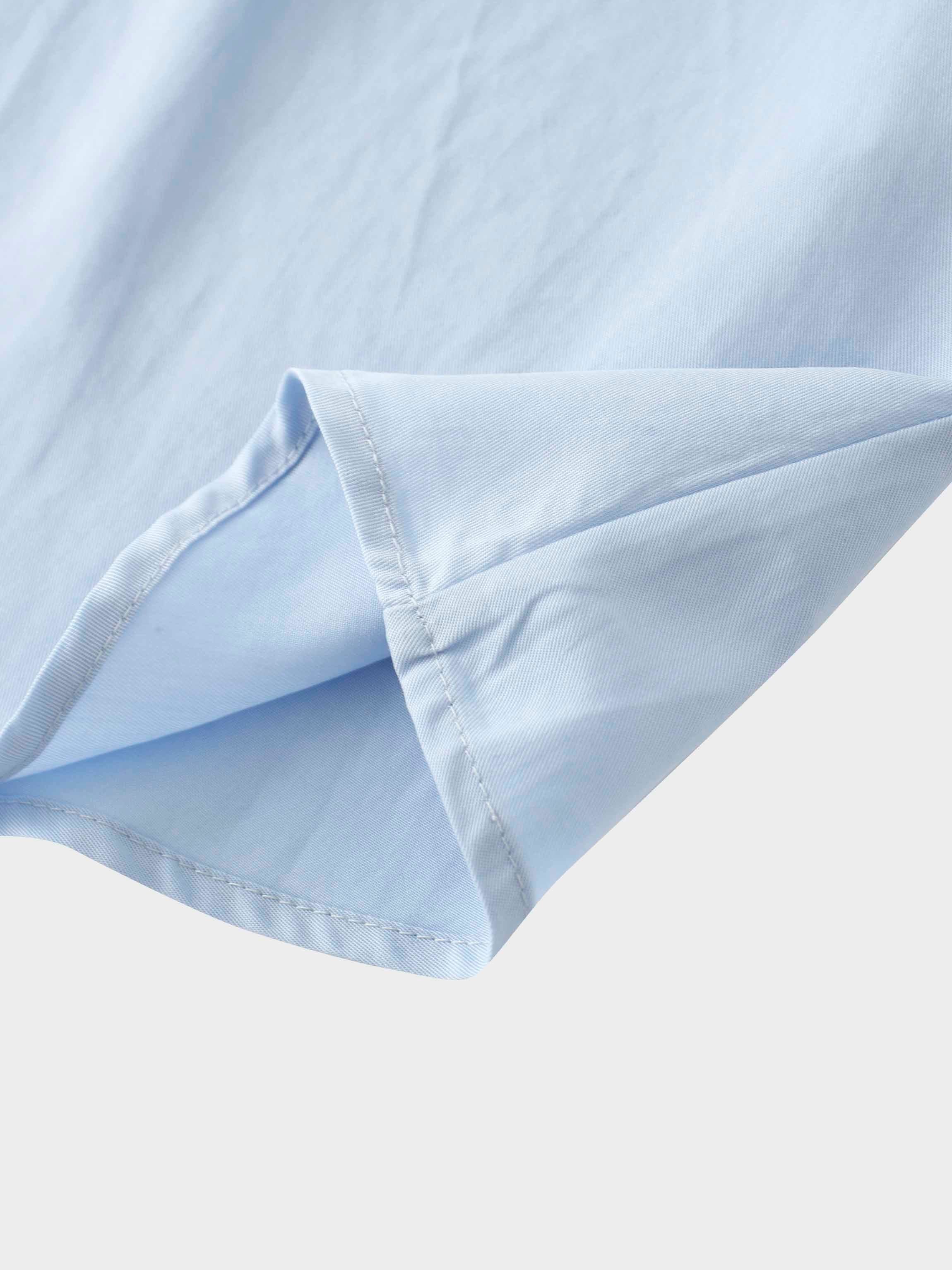 Drawstring Circle Skirt-Light Blue