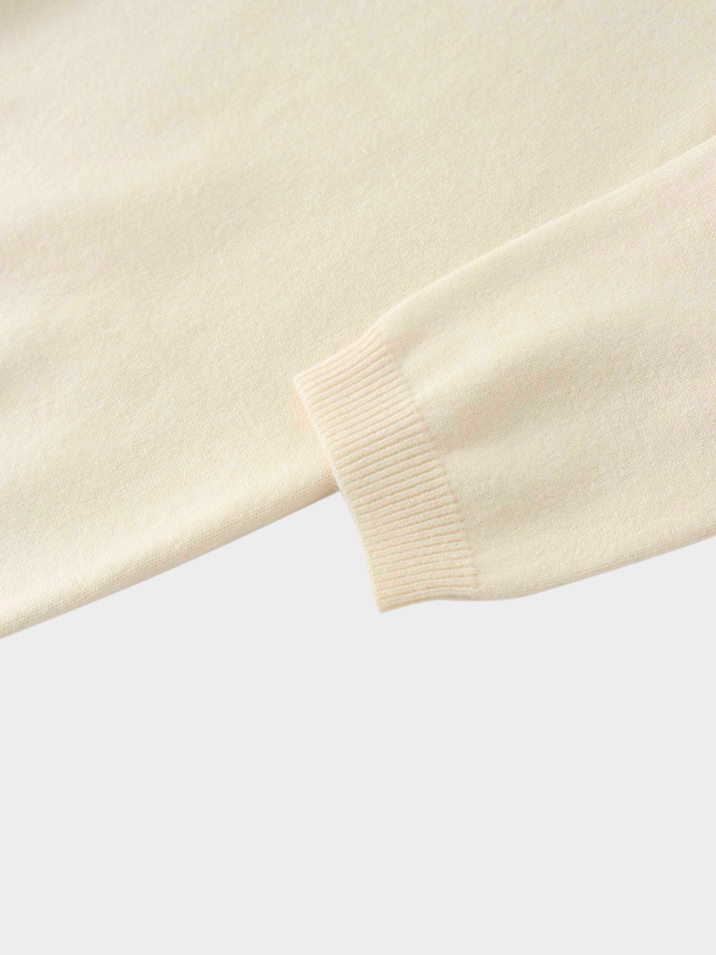 Embellished Crew Sweater-Ivory