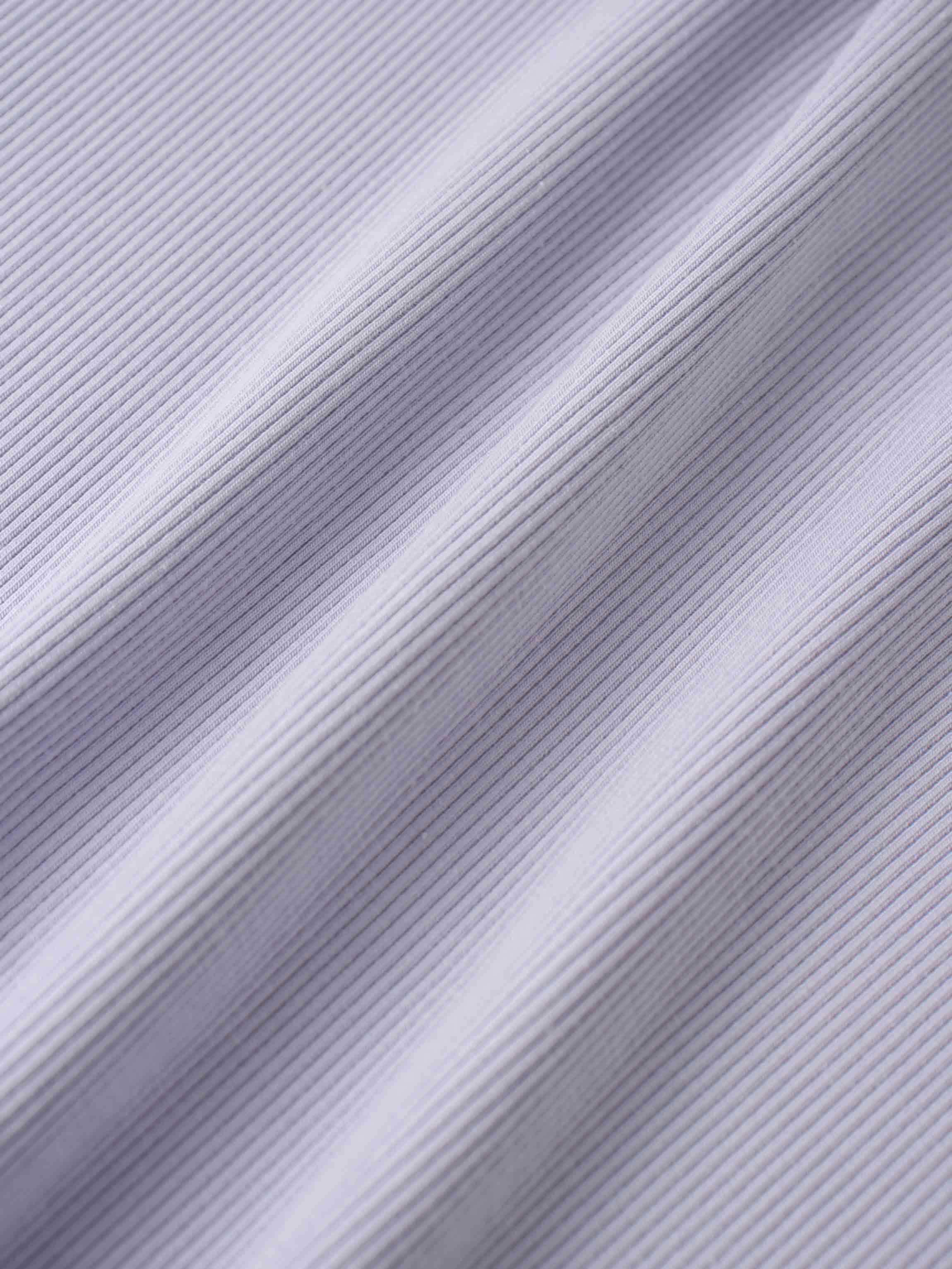 Soft Ribbed High V Tee-Lilac