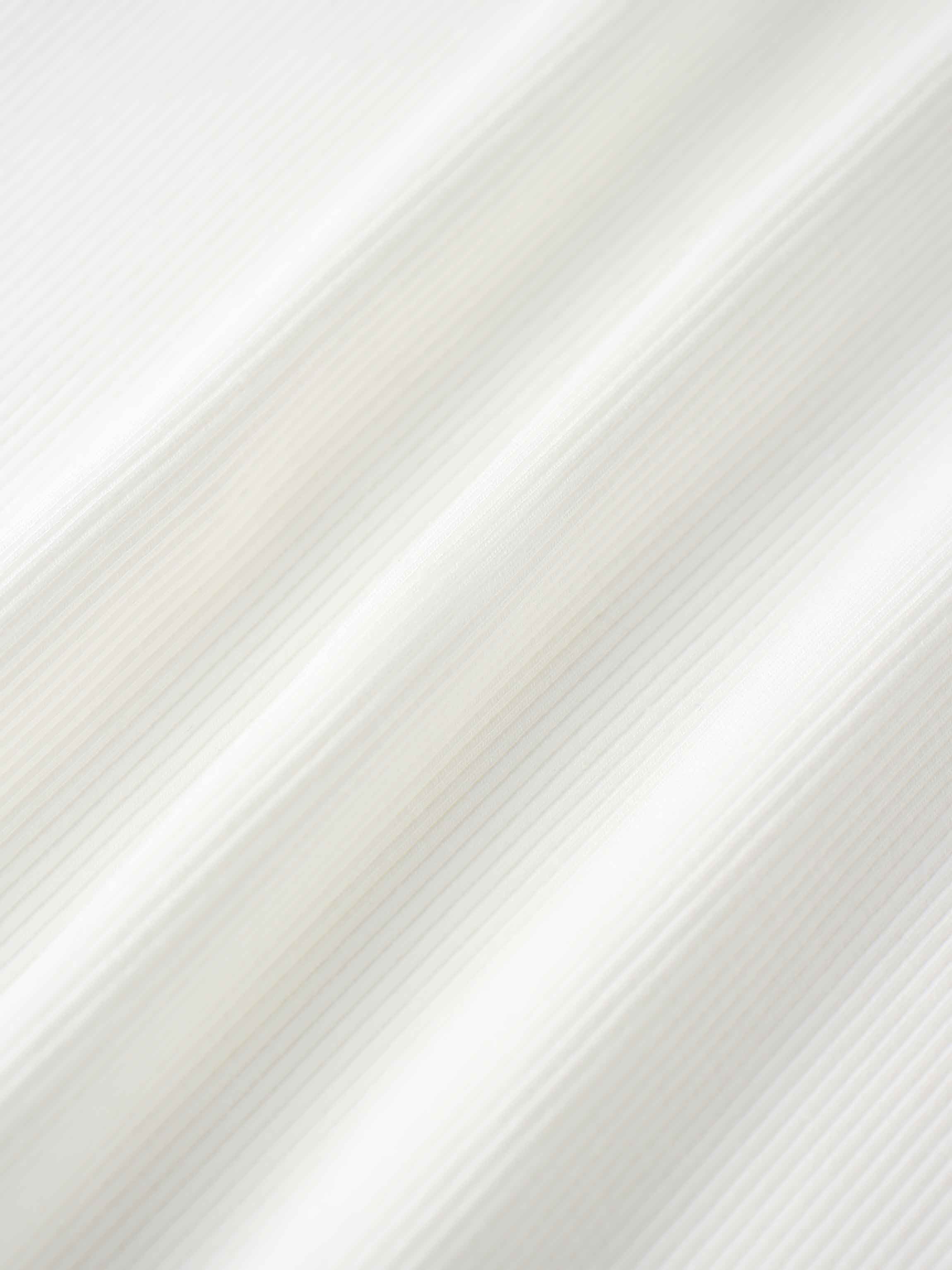 Soft Ribbed High V Tee-White