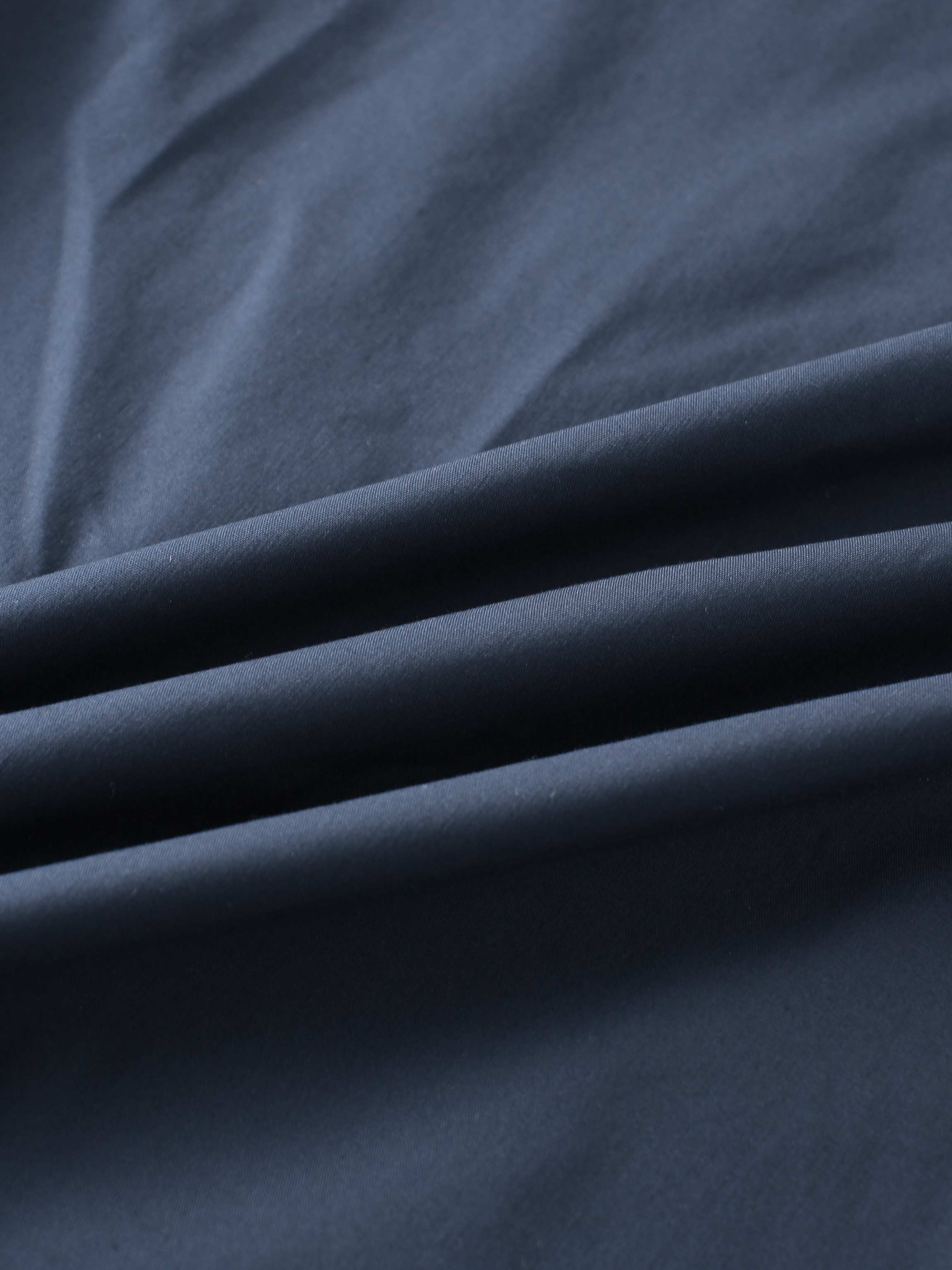 Front Zipper Cotton Circle Skirt-Navy