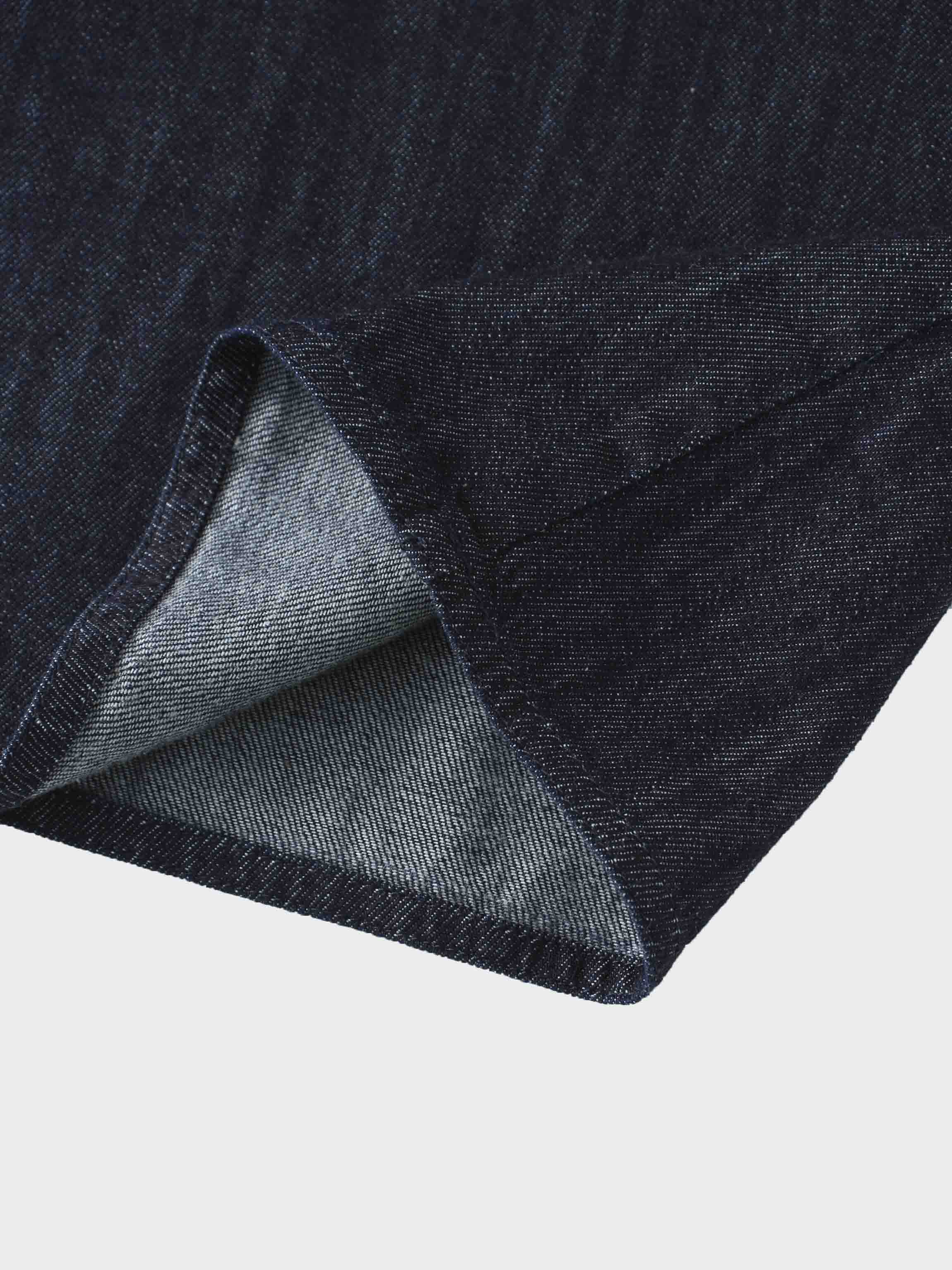 Denim Yoke Circle Skirt-Dark Blue