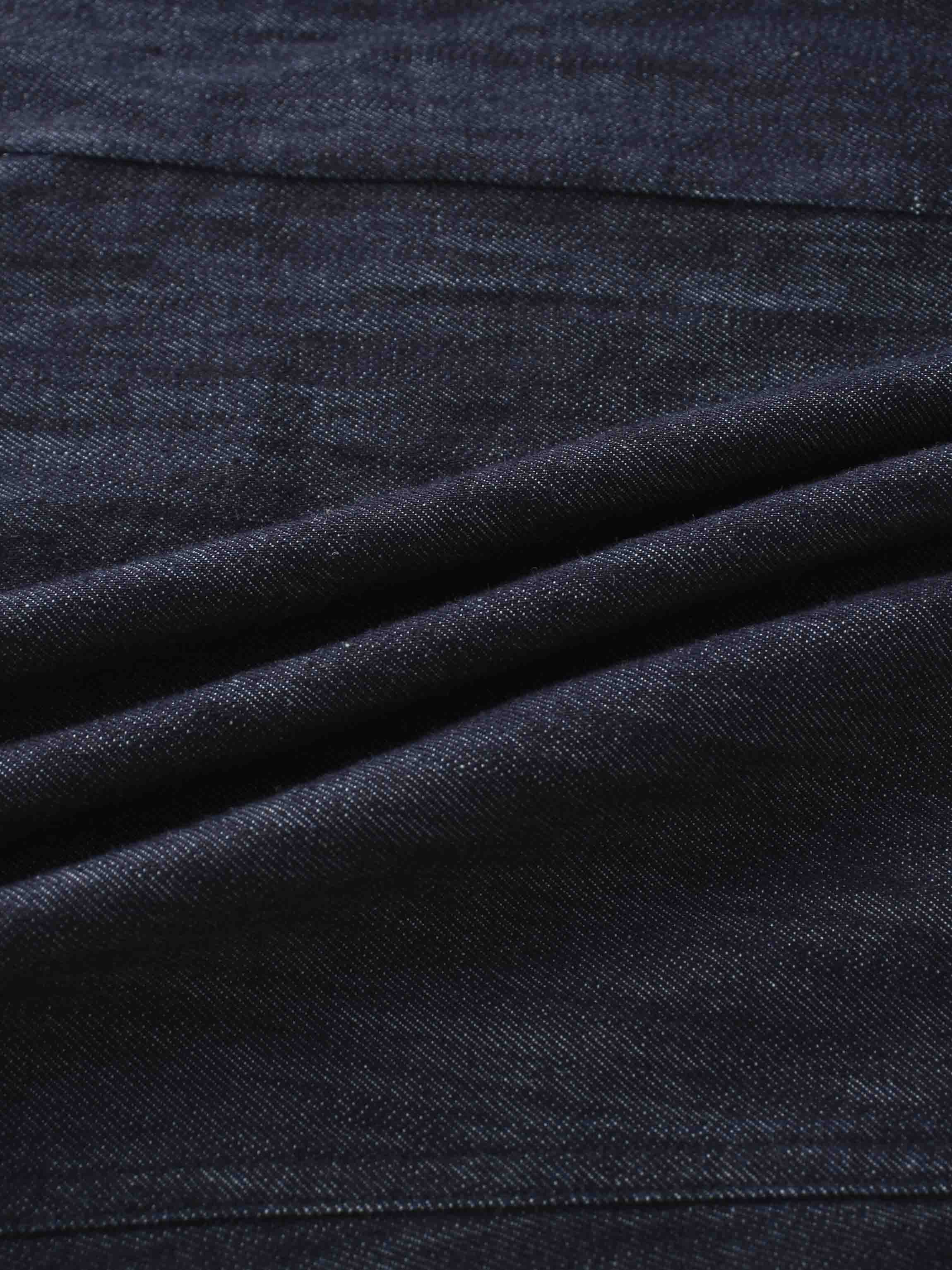 Denim Yoke Circle Skirt-Dark Blue