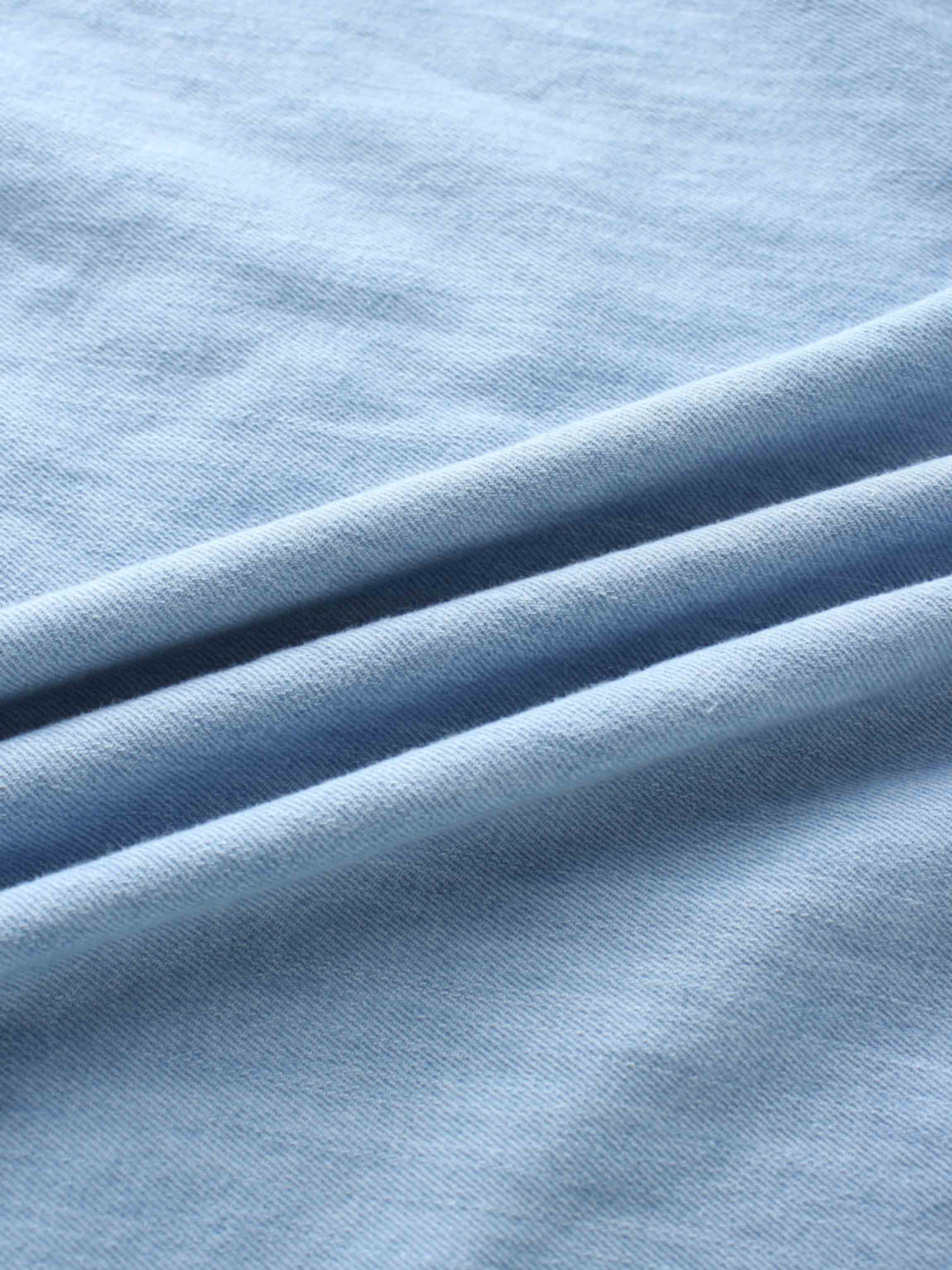 Denim Yoke Circle Skirt-Light Blue