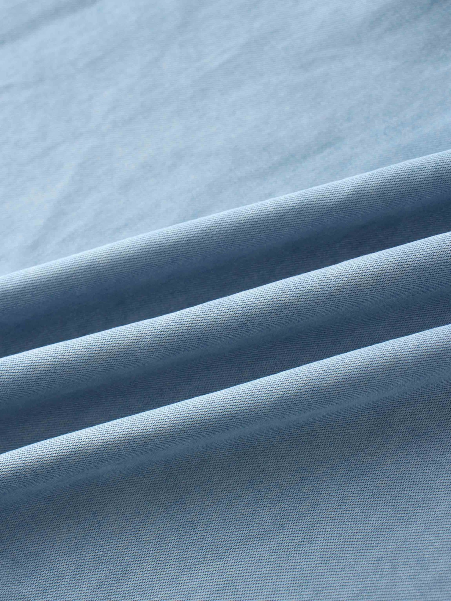 Drawstring Circle Skirt-Light Blue Denim