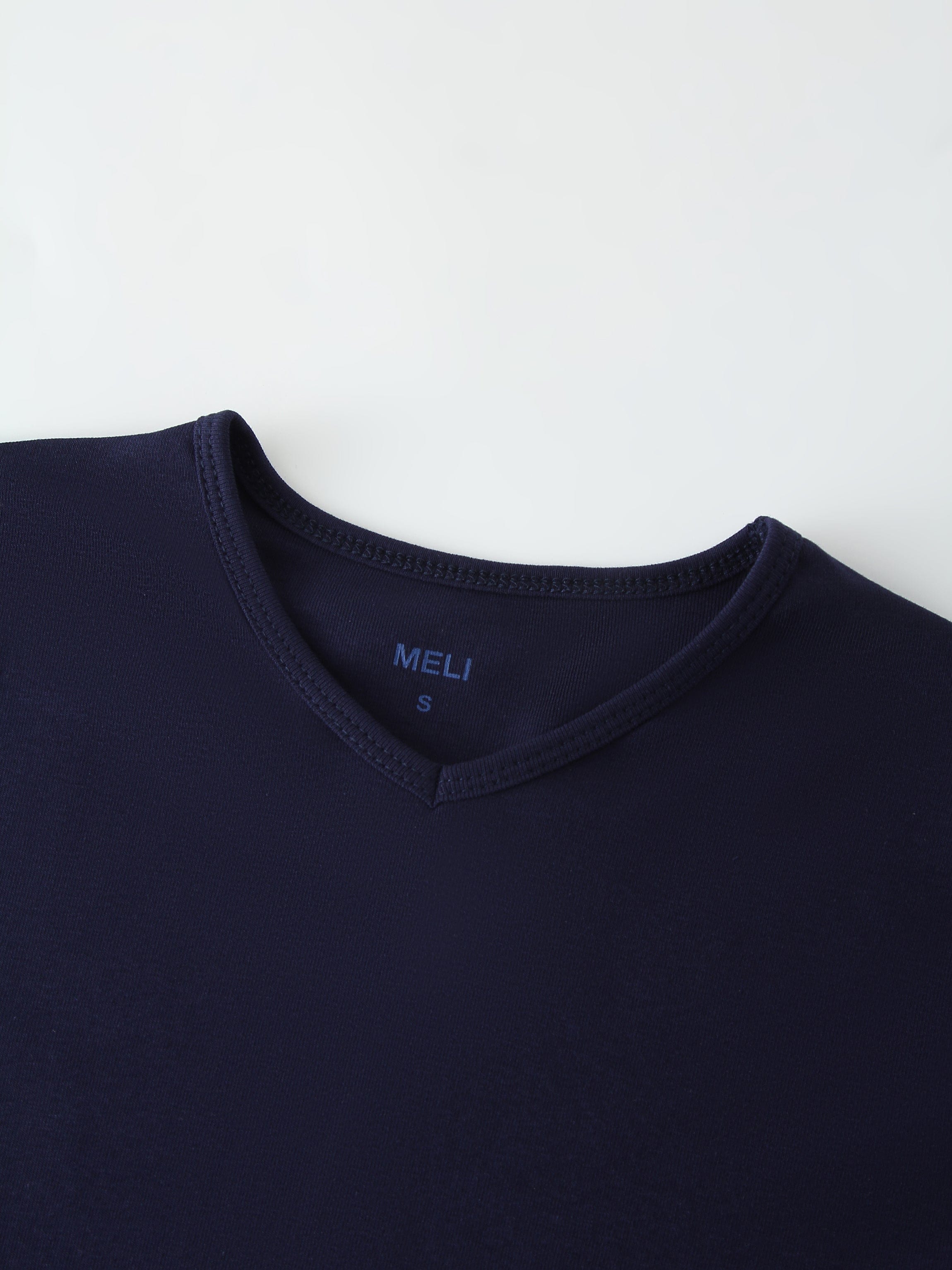 CAMISETA BASIC HIGH V LS-NAVY