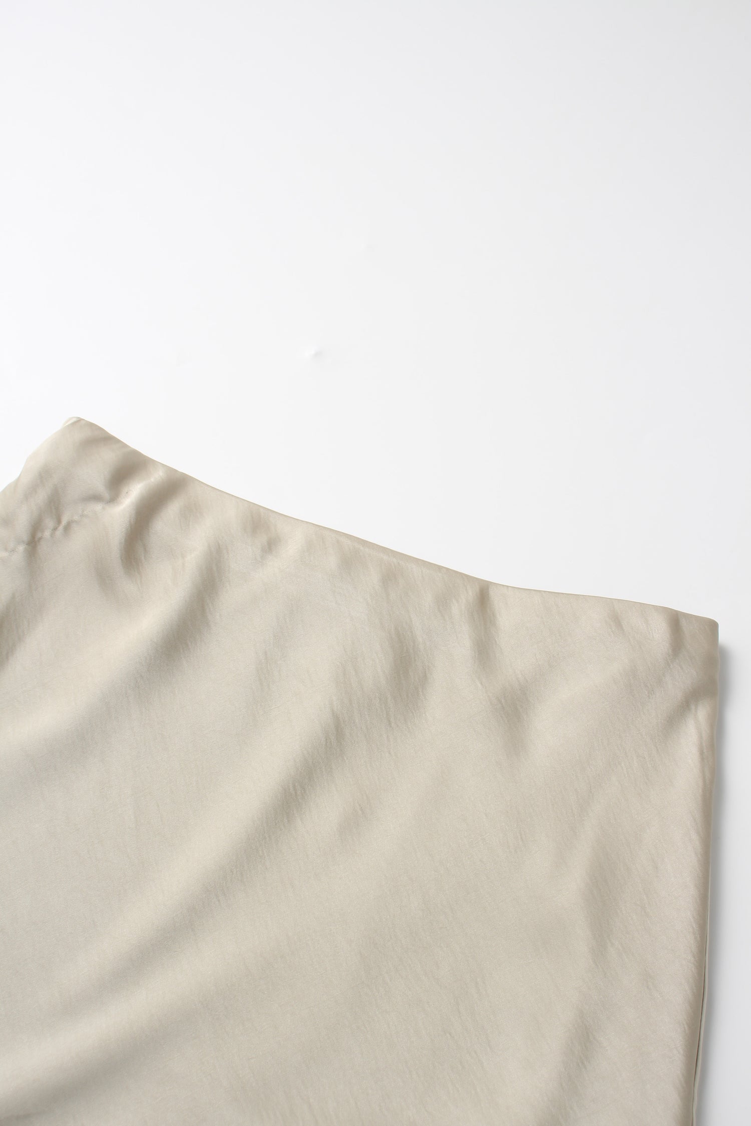 Faux Satin A-Line Skirt-Celery Green