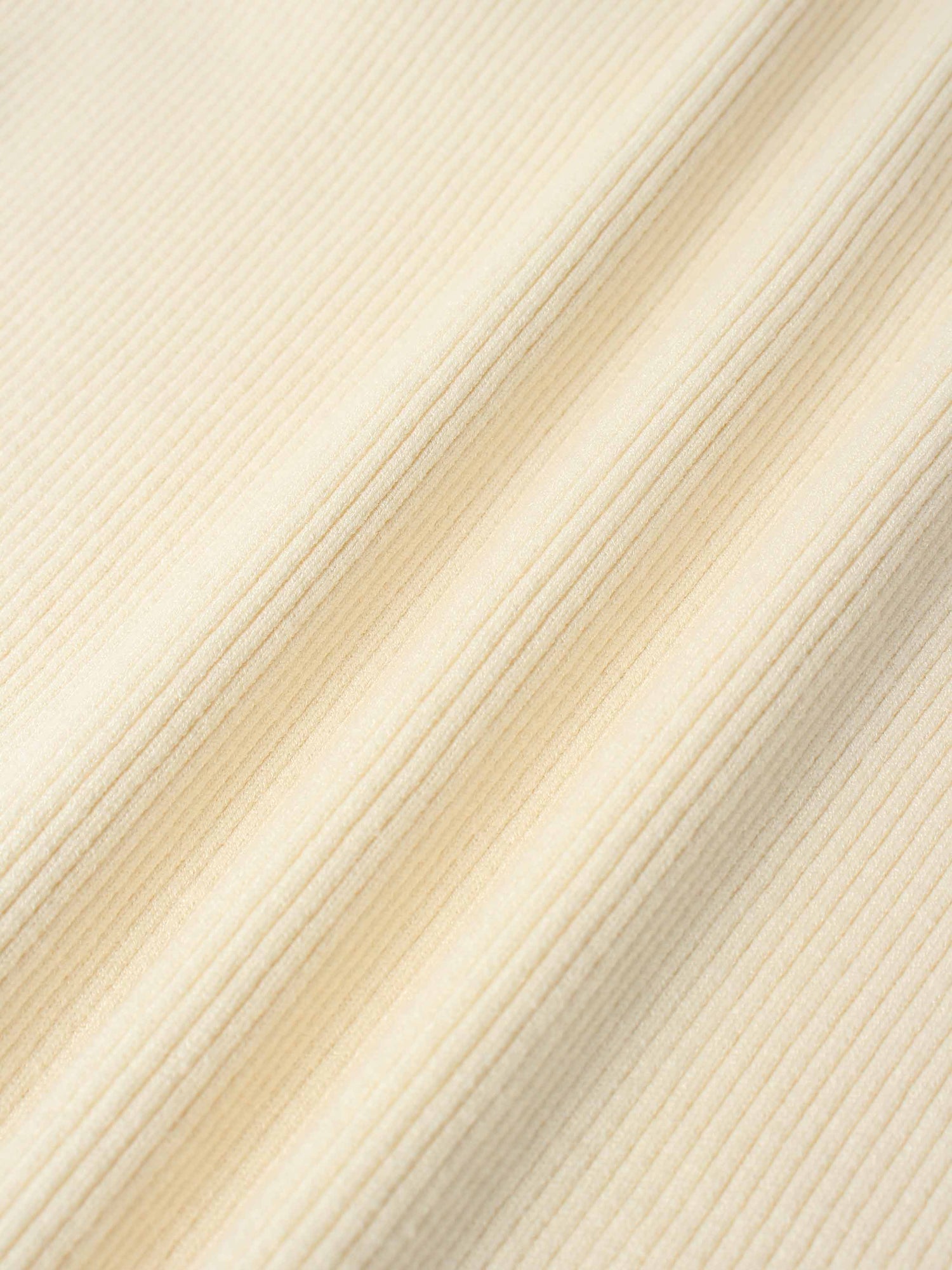 Knit Ribbed Turtleneck-Ivory