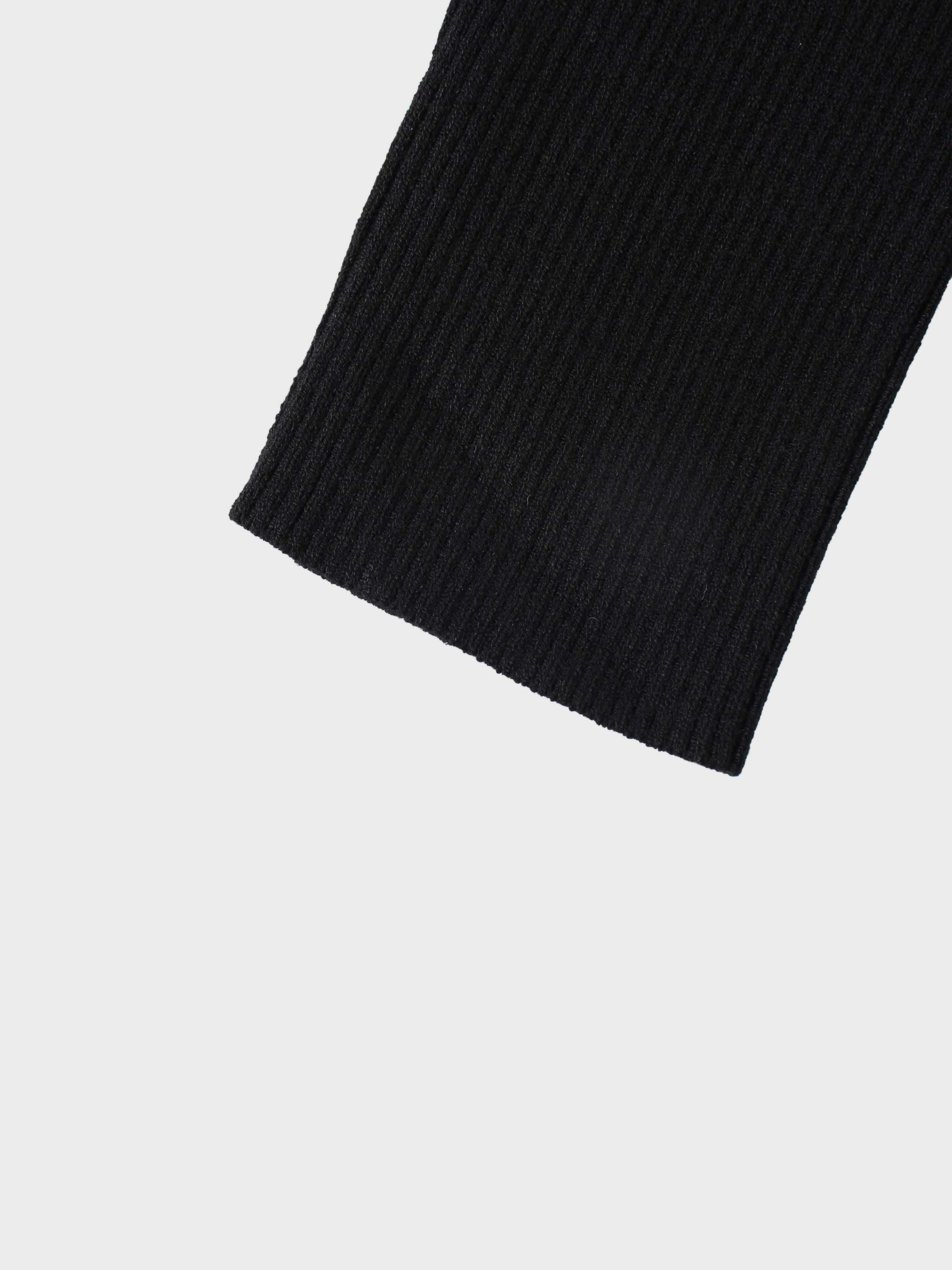 Jersey de punto acanalado-Negro