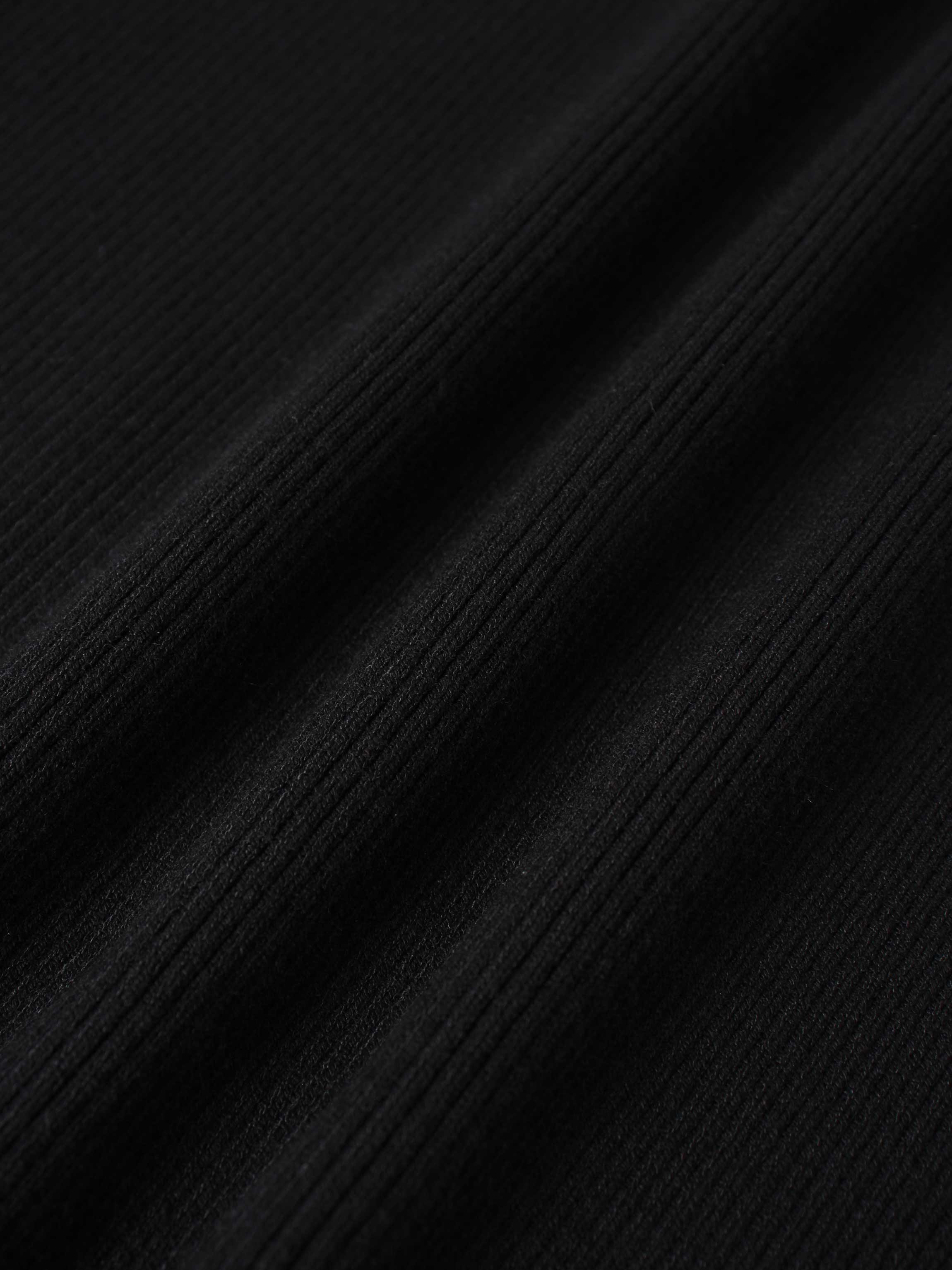 Jersey de punto acanalado-Negro