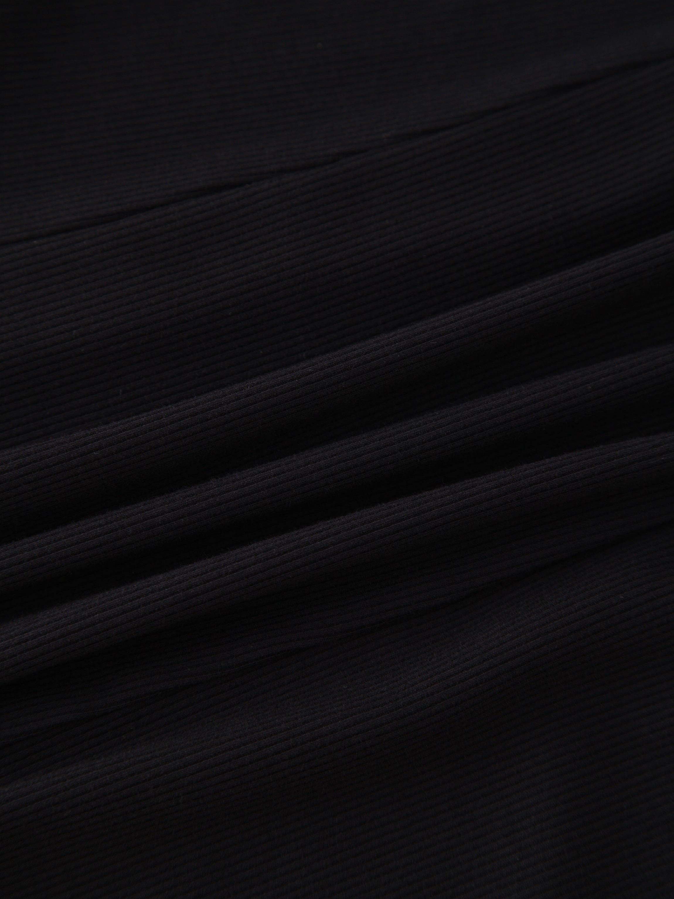 Falda de canalé con panel-Negro