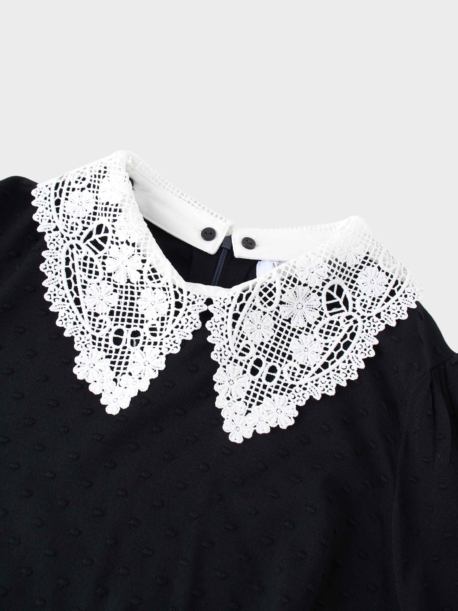 Crew Neck Pebbled Sweater-Navy