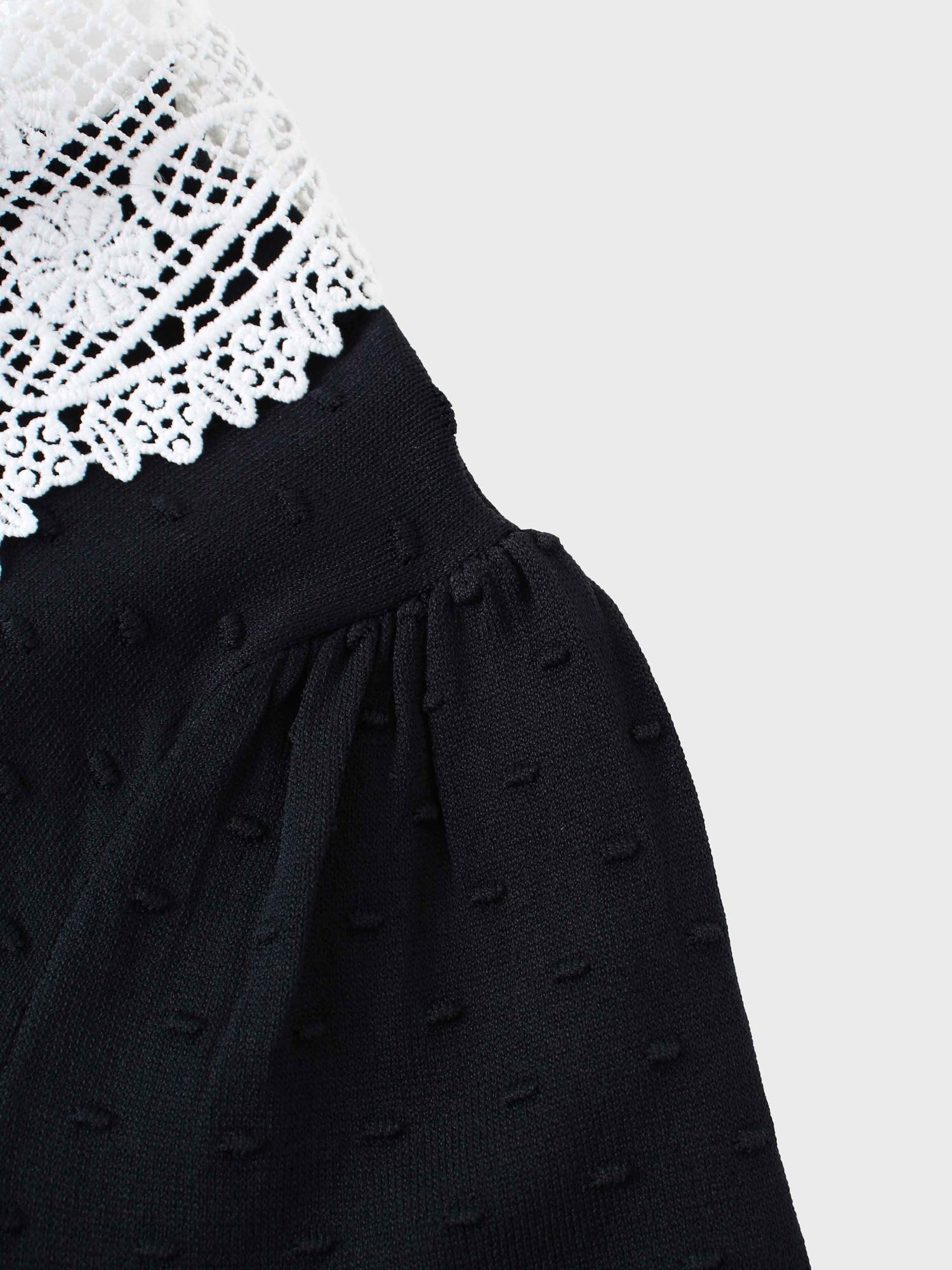 Crew Neck Pebbled Sweater-Navy