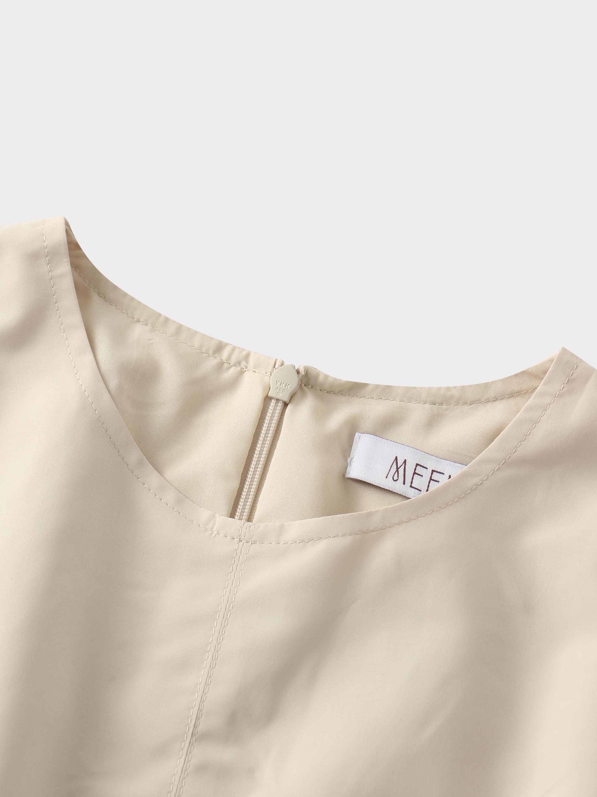 Taffeta Bubble Jumper-Vanilla