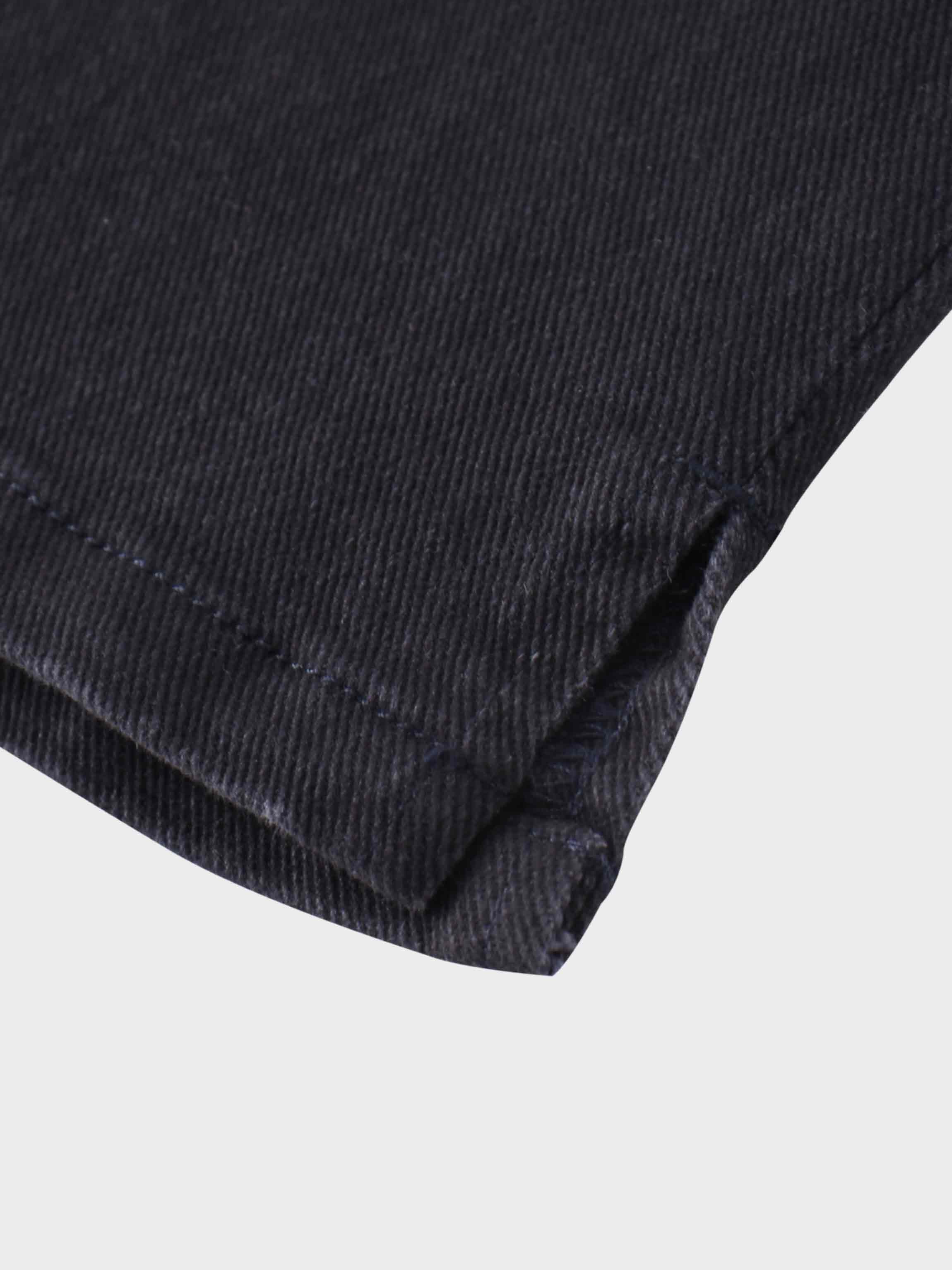 Side Seamed Twill Skirt-Navy