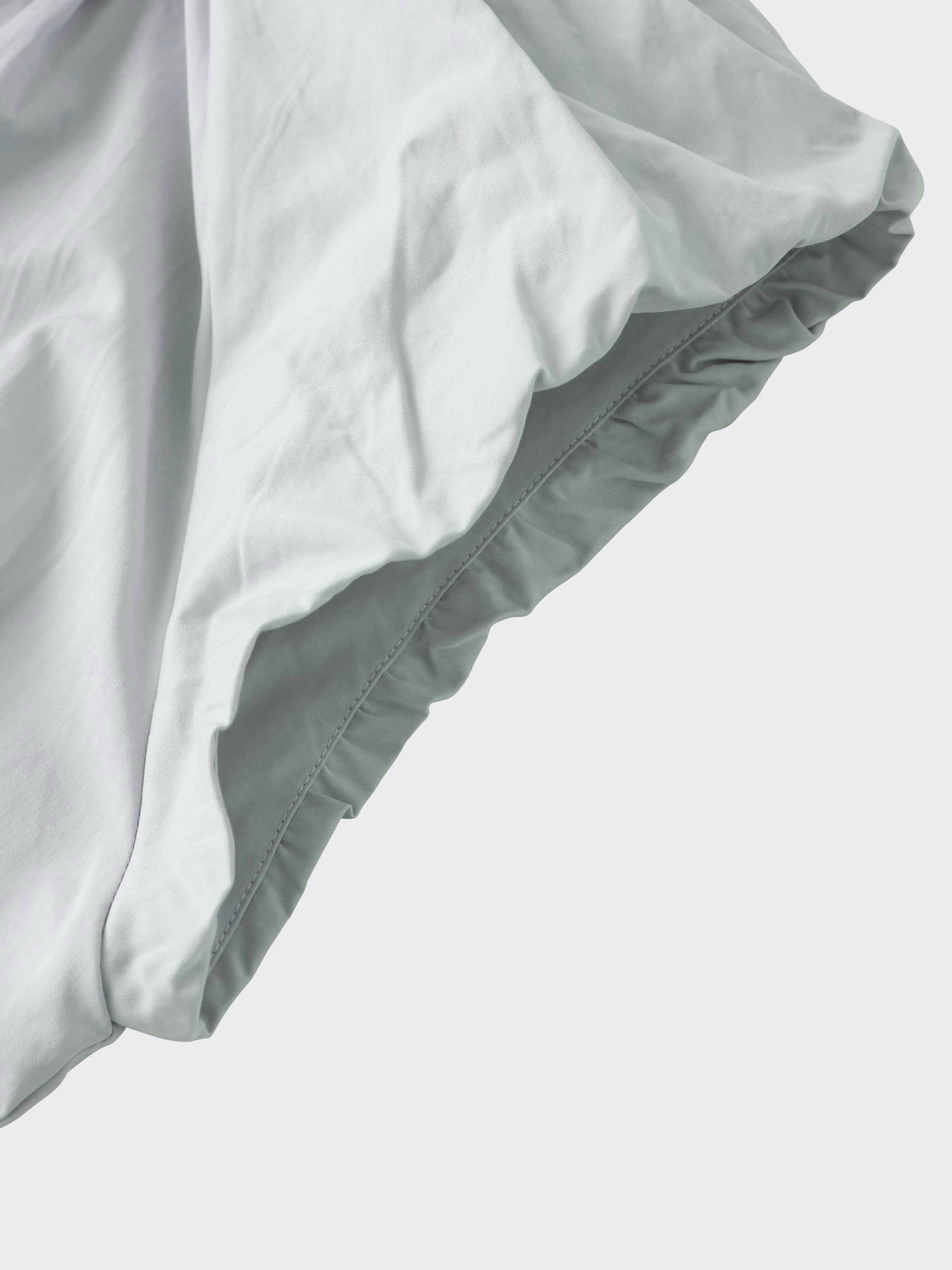 Pleat Front Button Down Dress-Light Blue