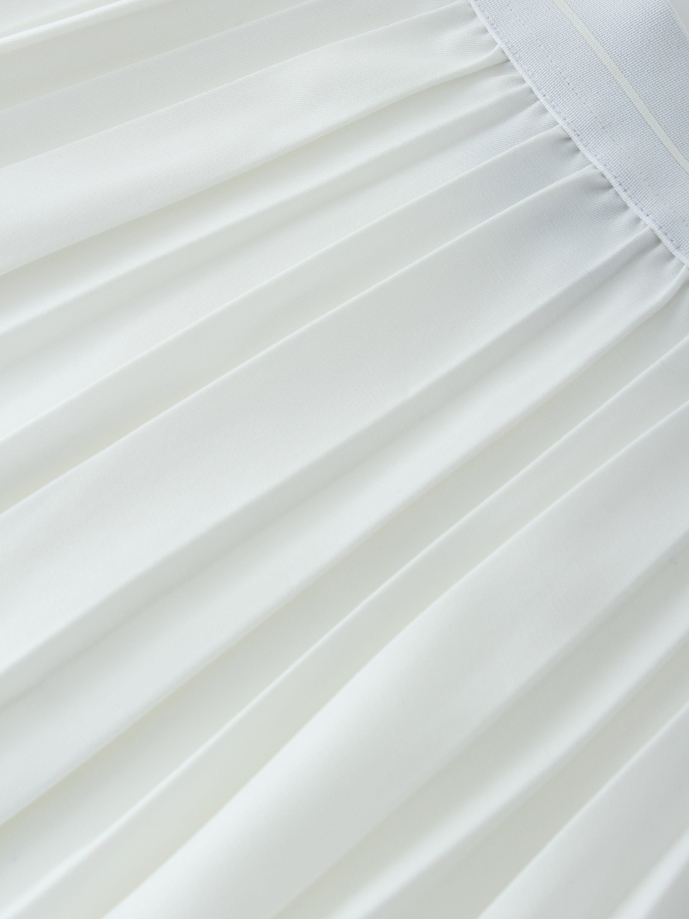 PLEATED SKIRT 37"-PURE WHITE