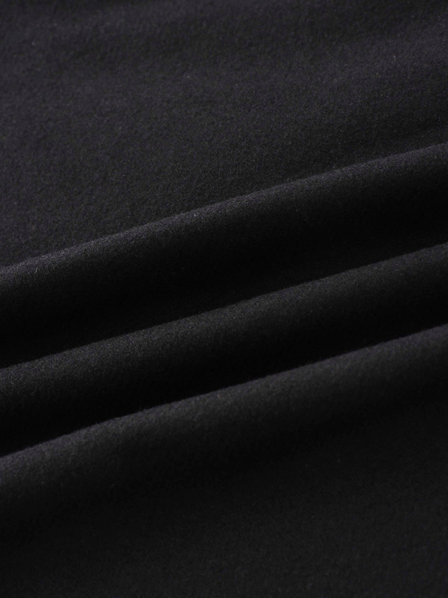 Wool Blend Short Panel Skirt-Black