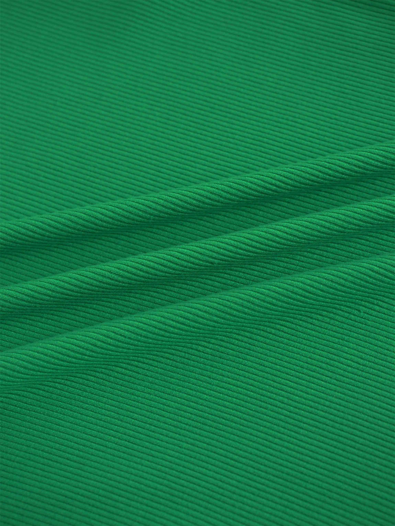 RIBBED HIGH V TEE LS-KELLEY GREEN