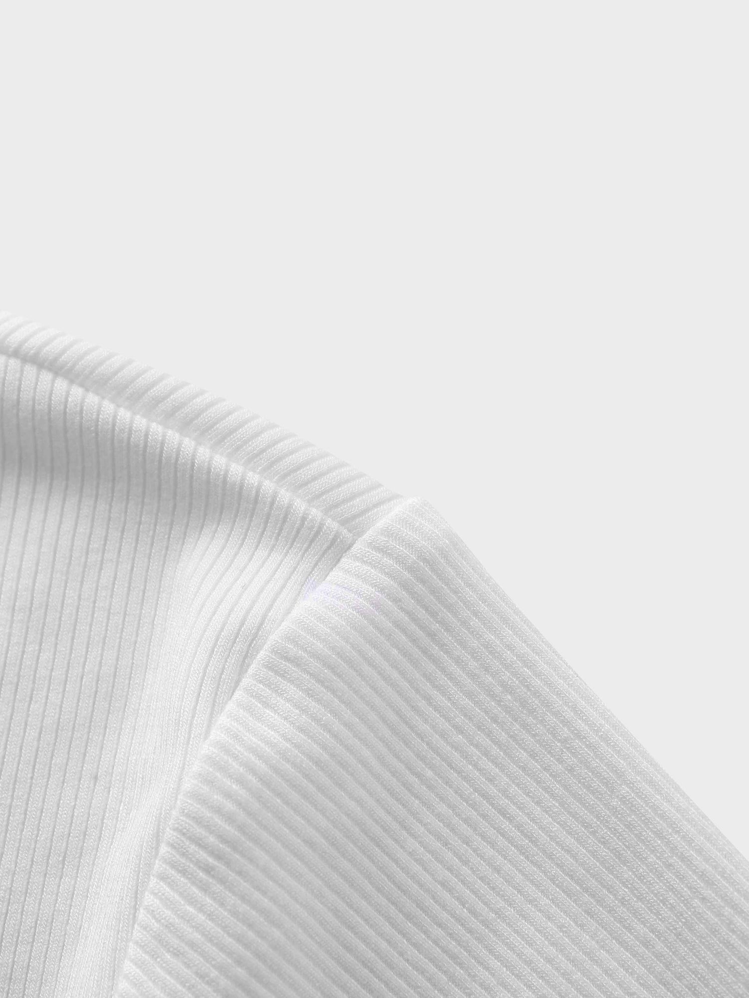 Ribbed Crop Bow Cardigan-White