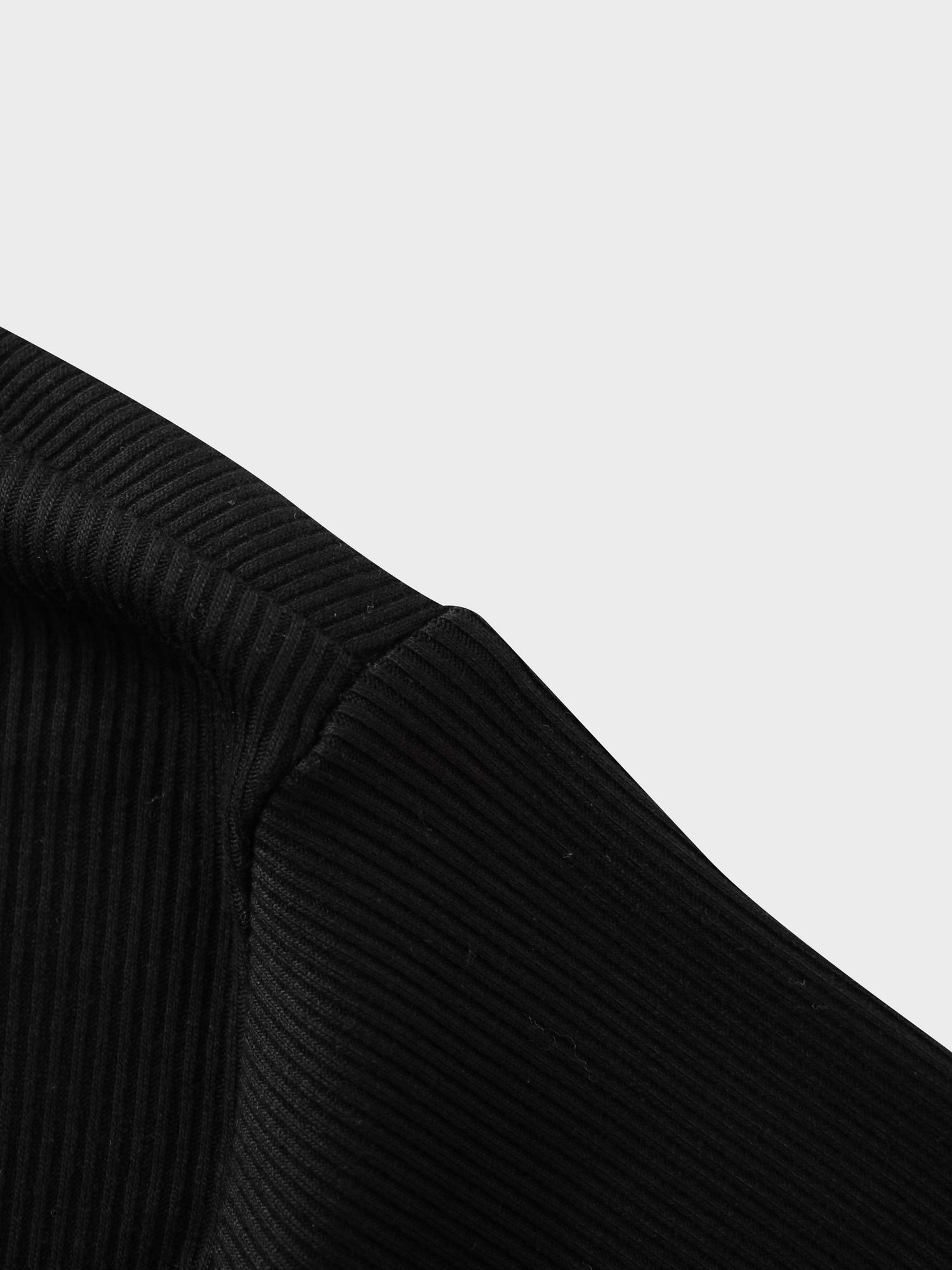 Ribbed Crop Bow Cardigan-Black