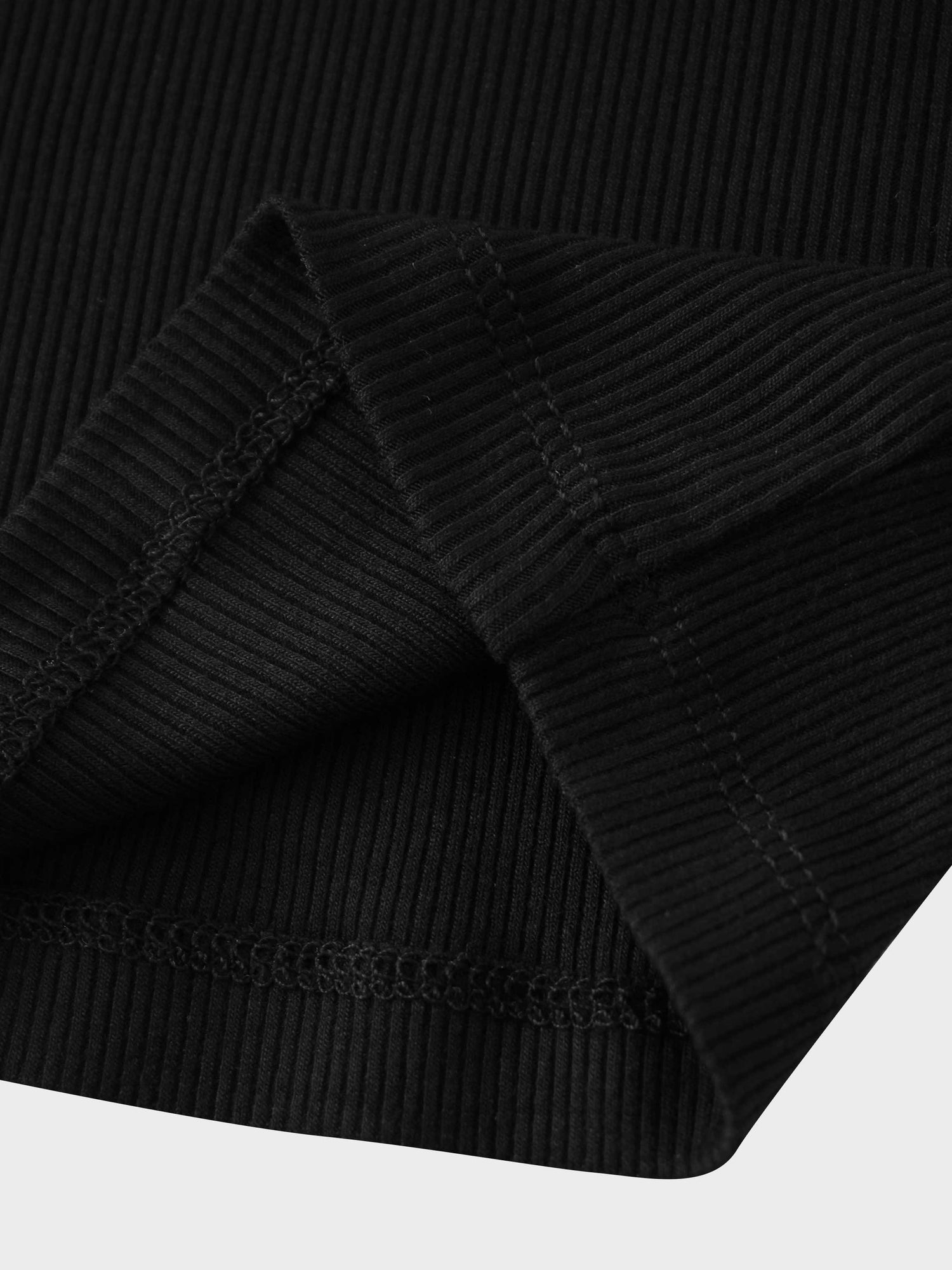 Ribbed Crop Bow Cardigan-Black