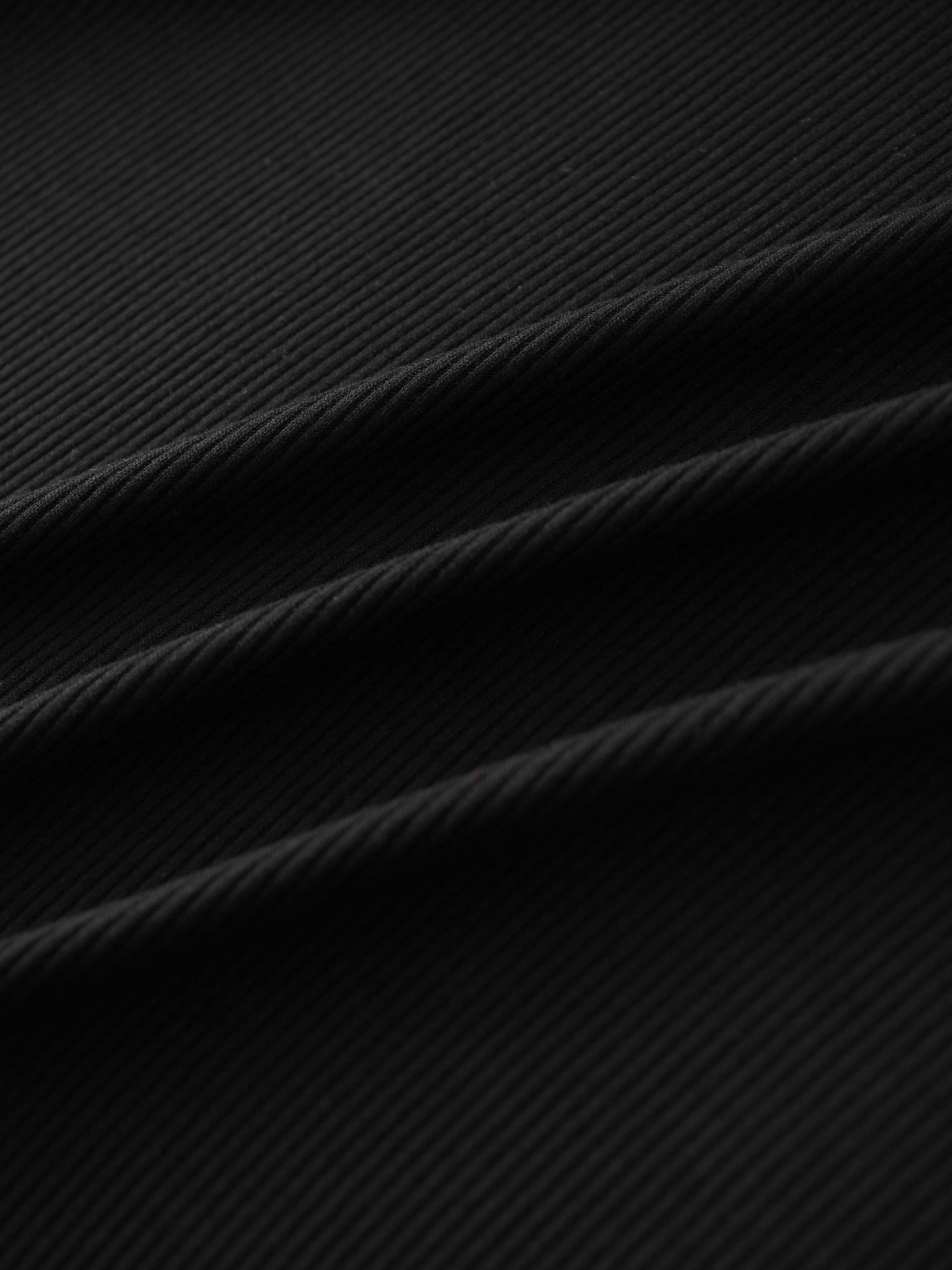 Ribbed Crop Bow Cardigan-Black