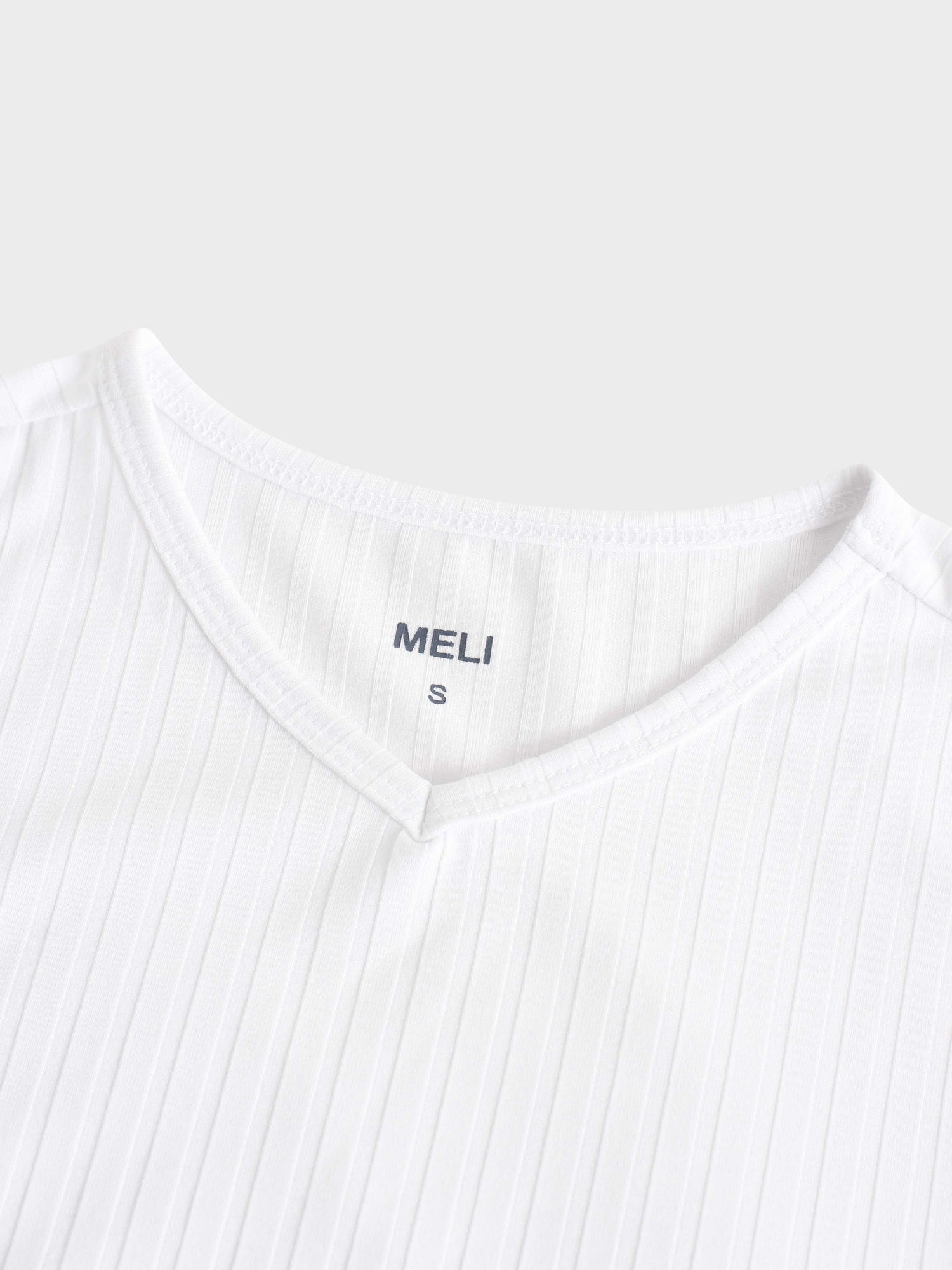 Ribbed High V Bomber-White