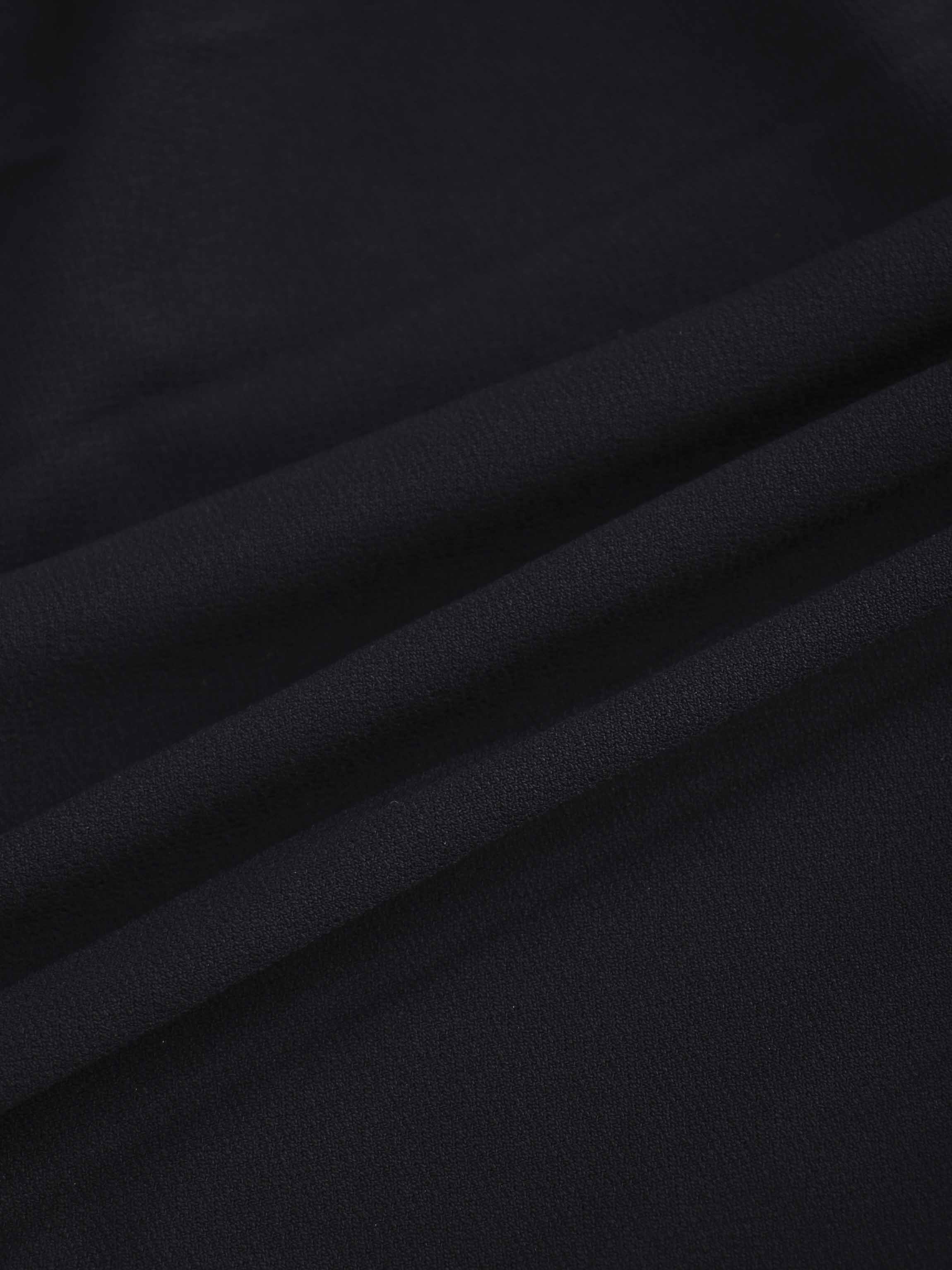 Front Knot Pleat Dress 50"-Black