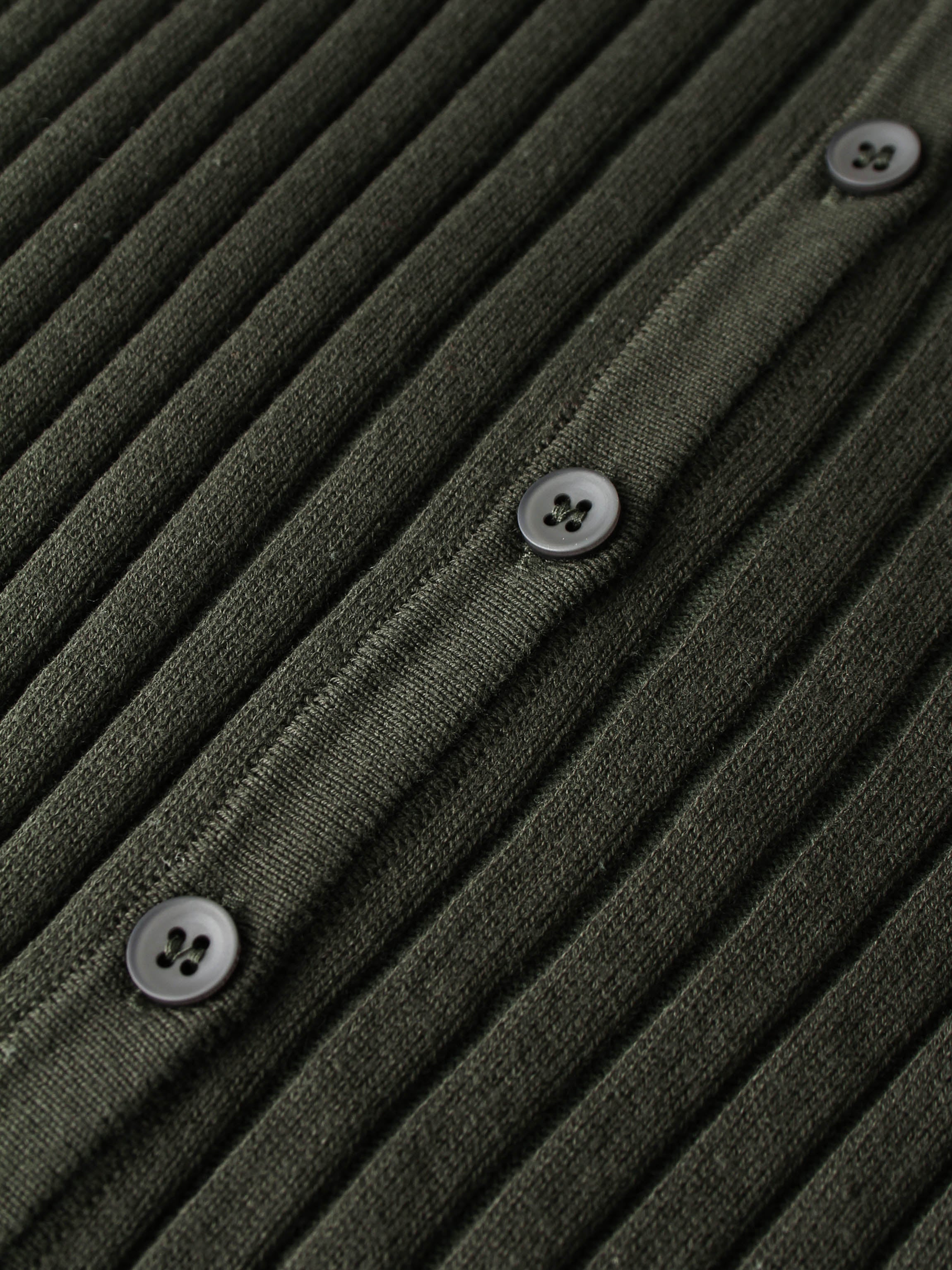 Lightweight Ribbed Cardigan 17" - Green