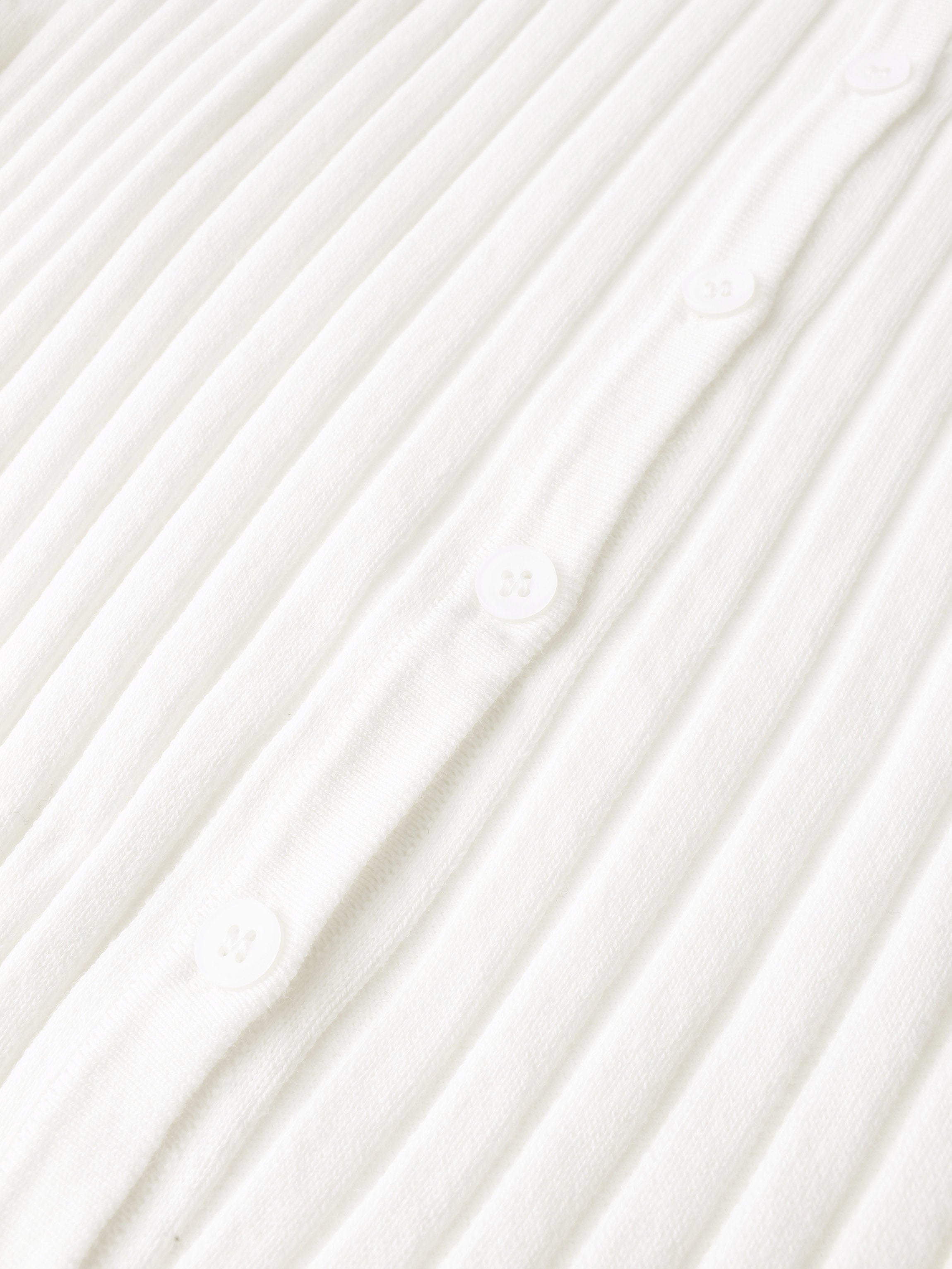 Lightweight Ribbed Cardigan 17" - Cream