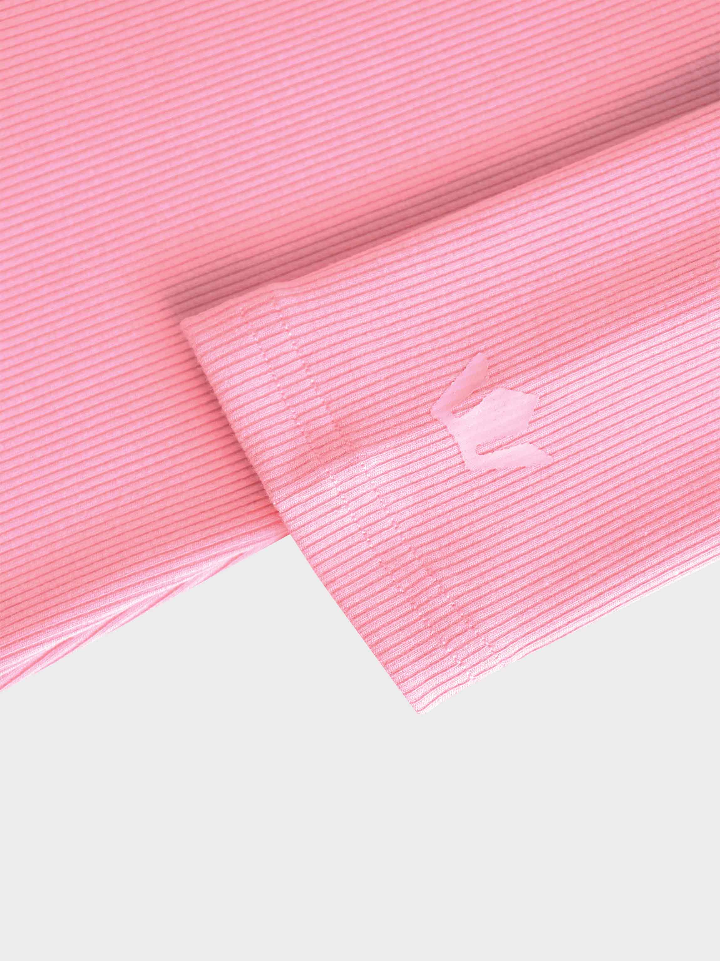 RIBBED HIGH V TEE LS-SO PINK