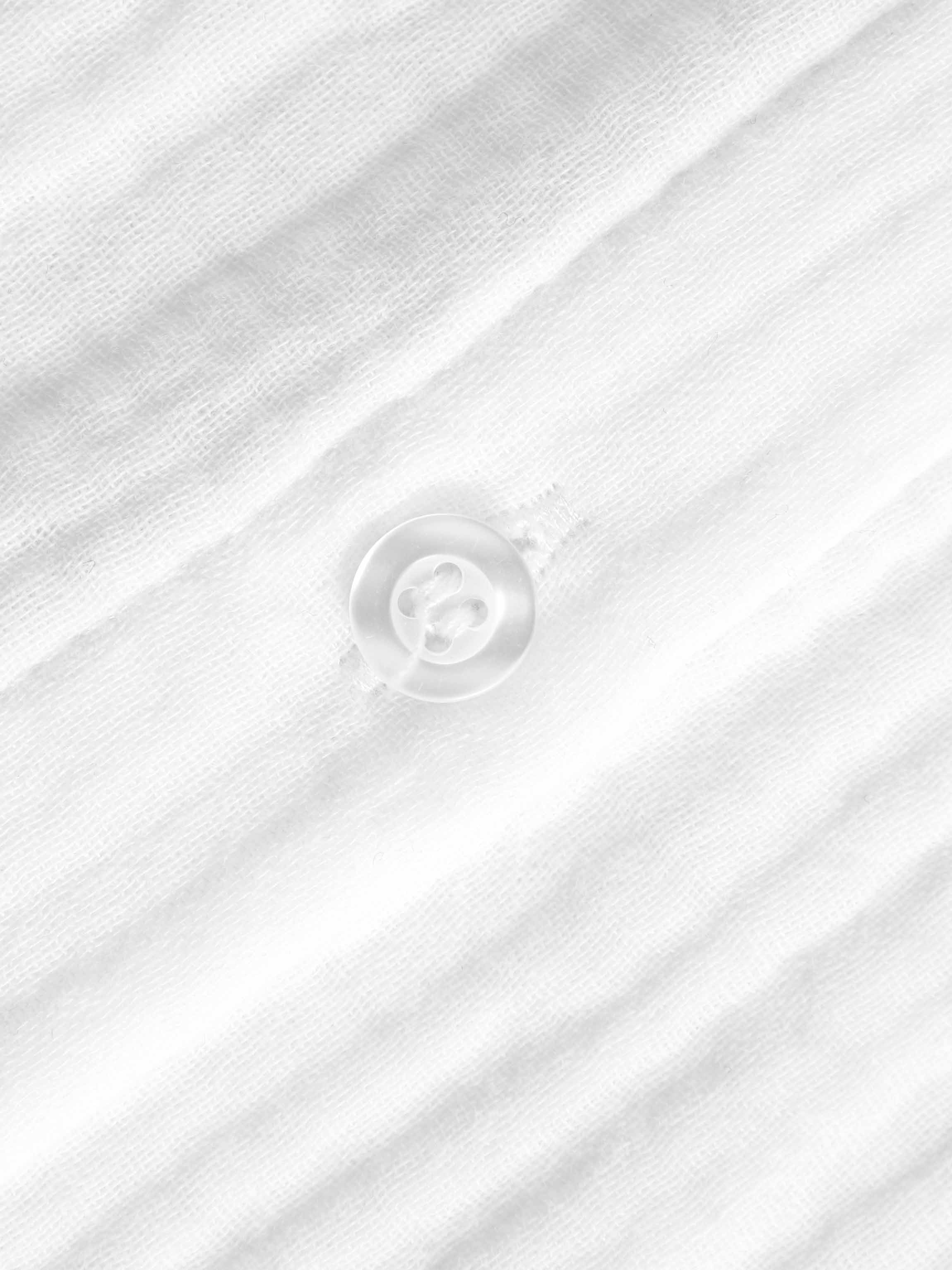 Gauze Button Down Blouse-White