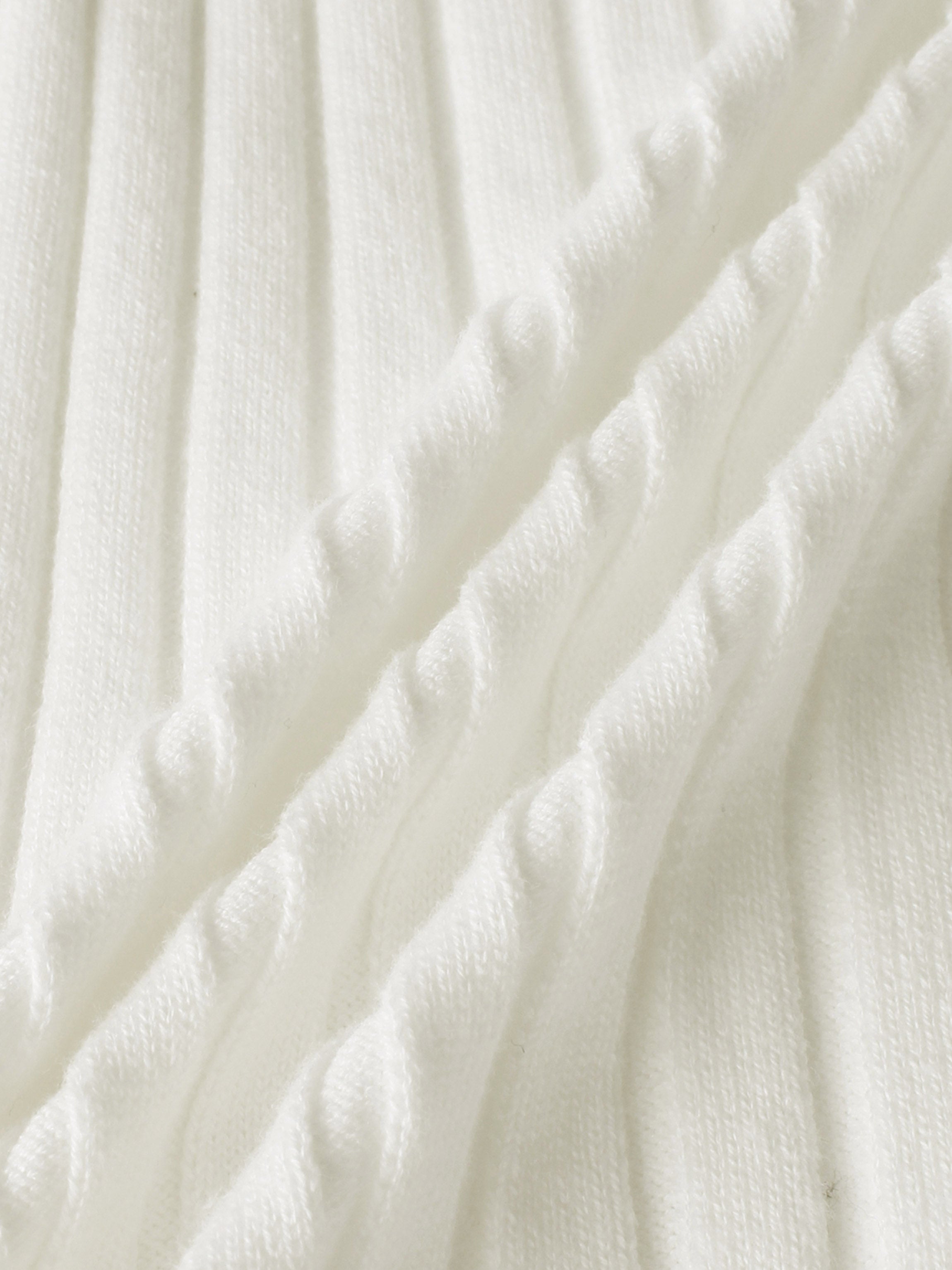 Lightweight Ribbed Cardigan 17" - Cream