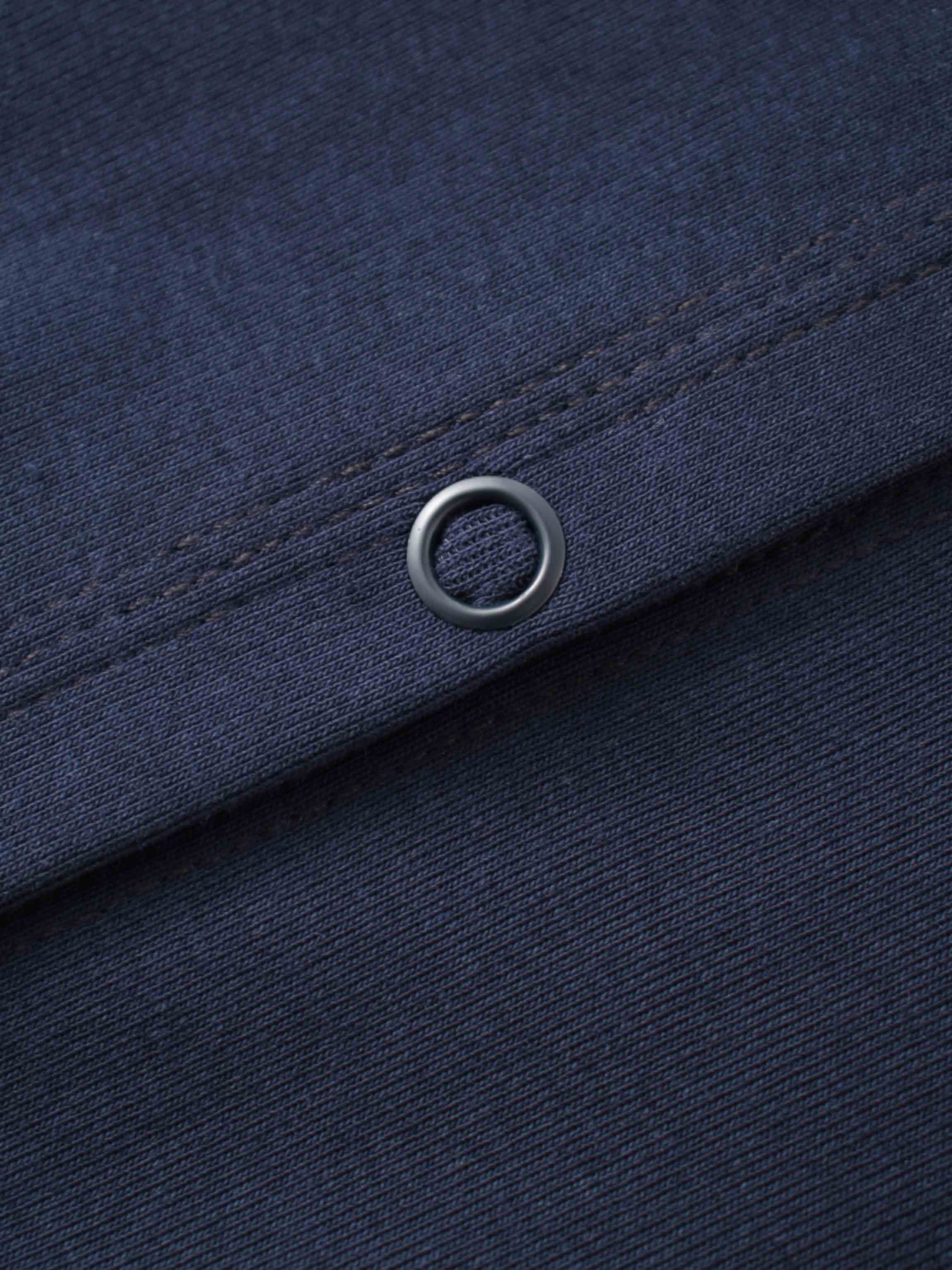 Basic T-Shirt Cropped Cardigan-Navy