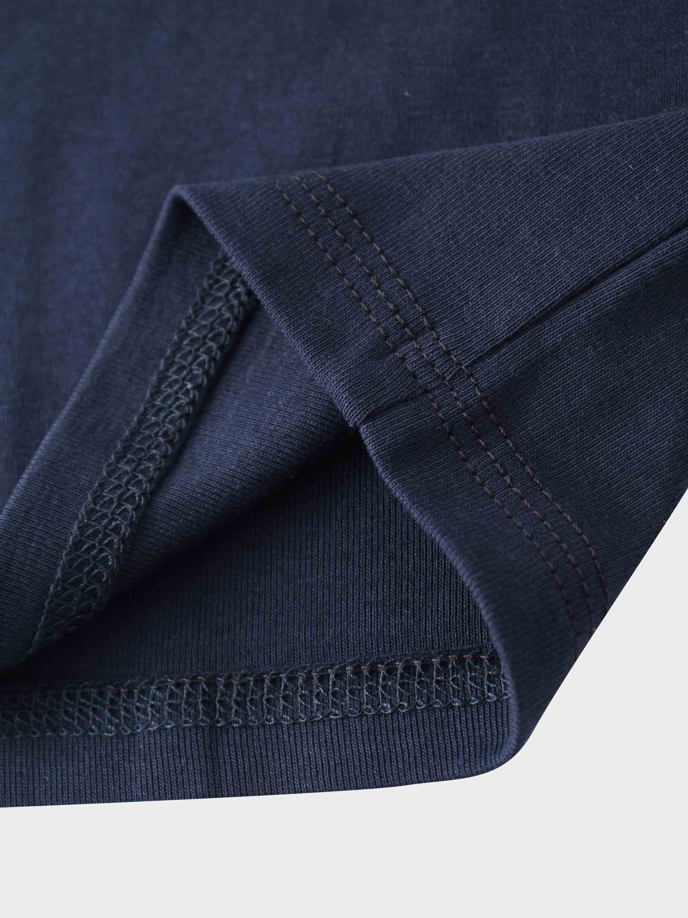 Basic T-Shirt Cropped Cardigan-Navy